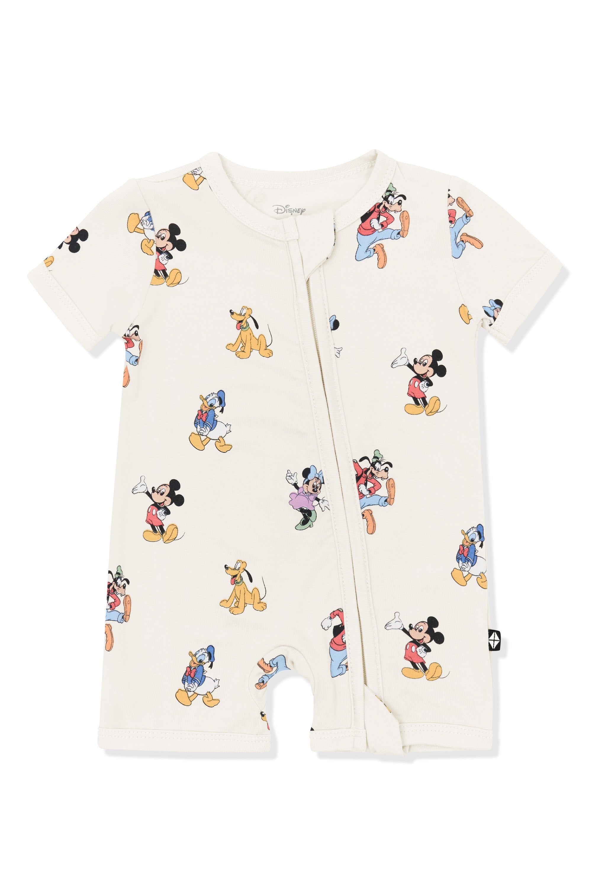 Zipper Shortall Romper in Mickey Mouse and Friends