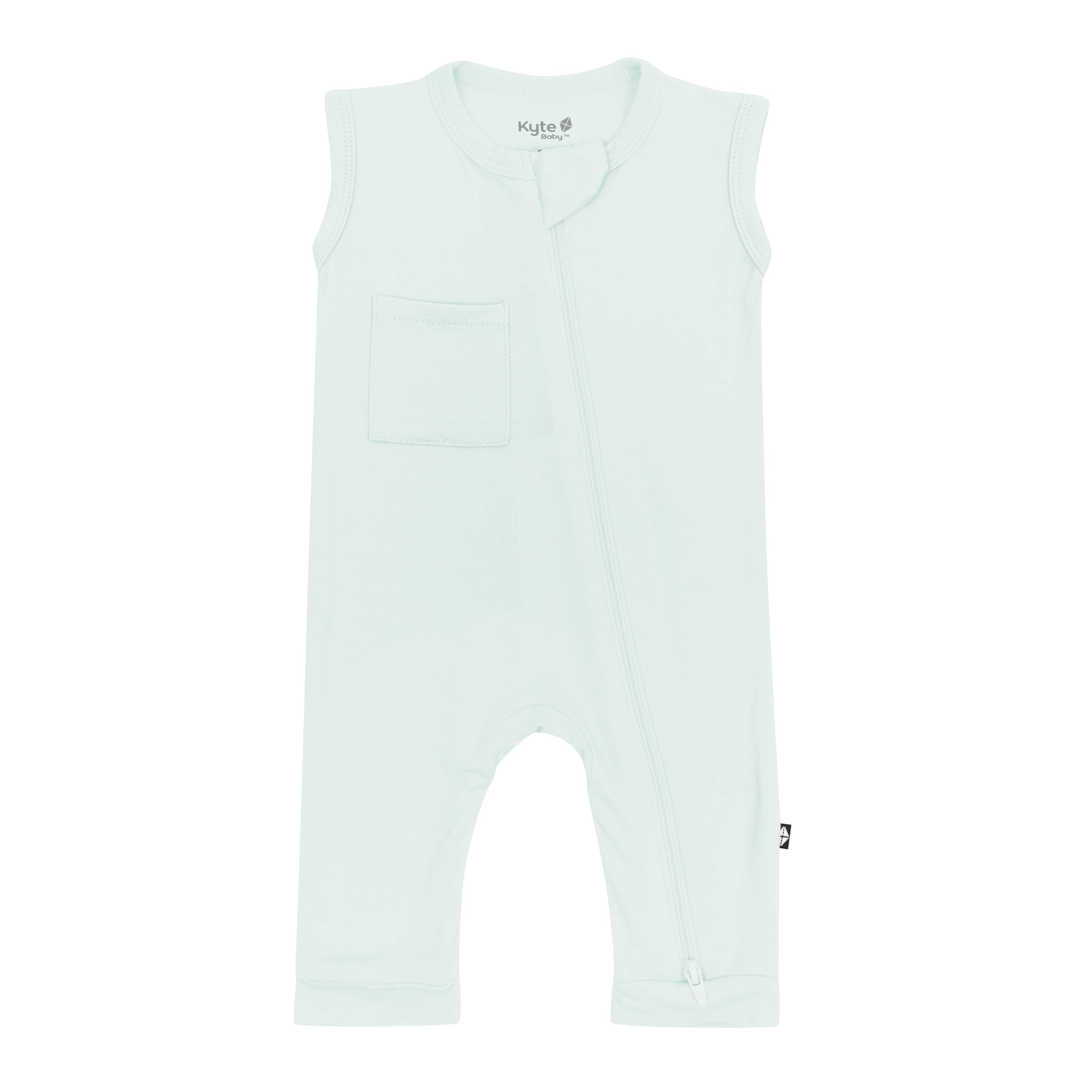 Zippered Sleeveless Romper in Dew