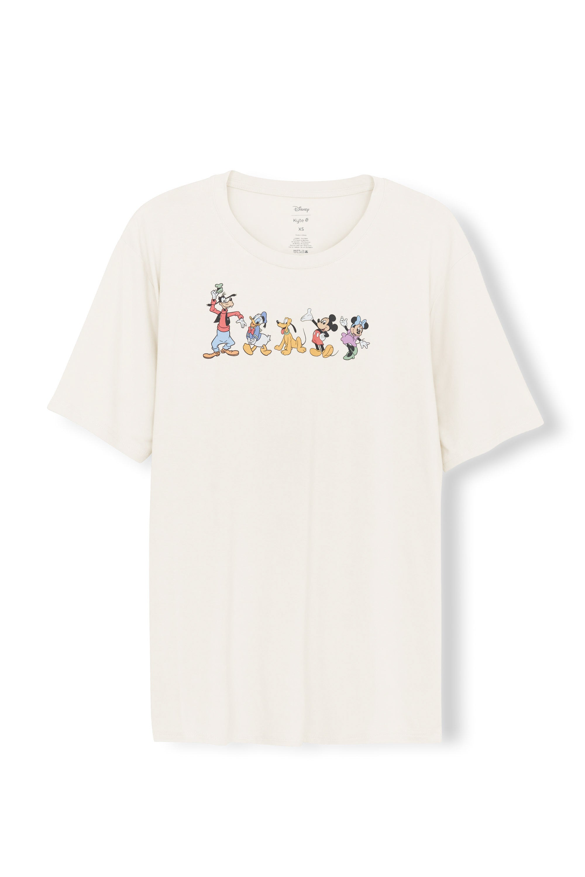 Men's Crew Neck Tee in Mickey and Friends on Ecru