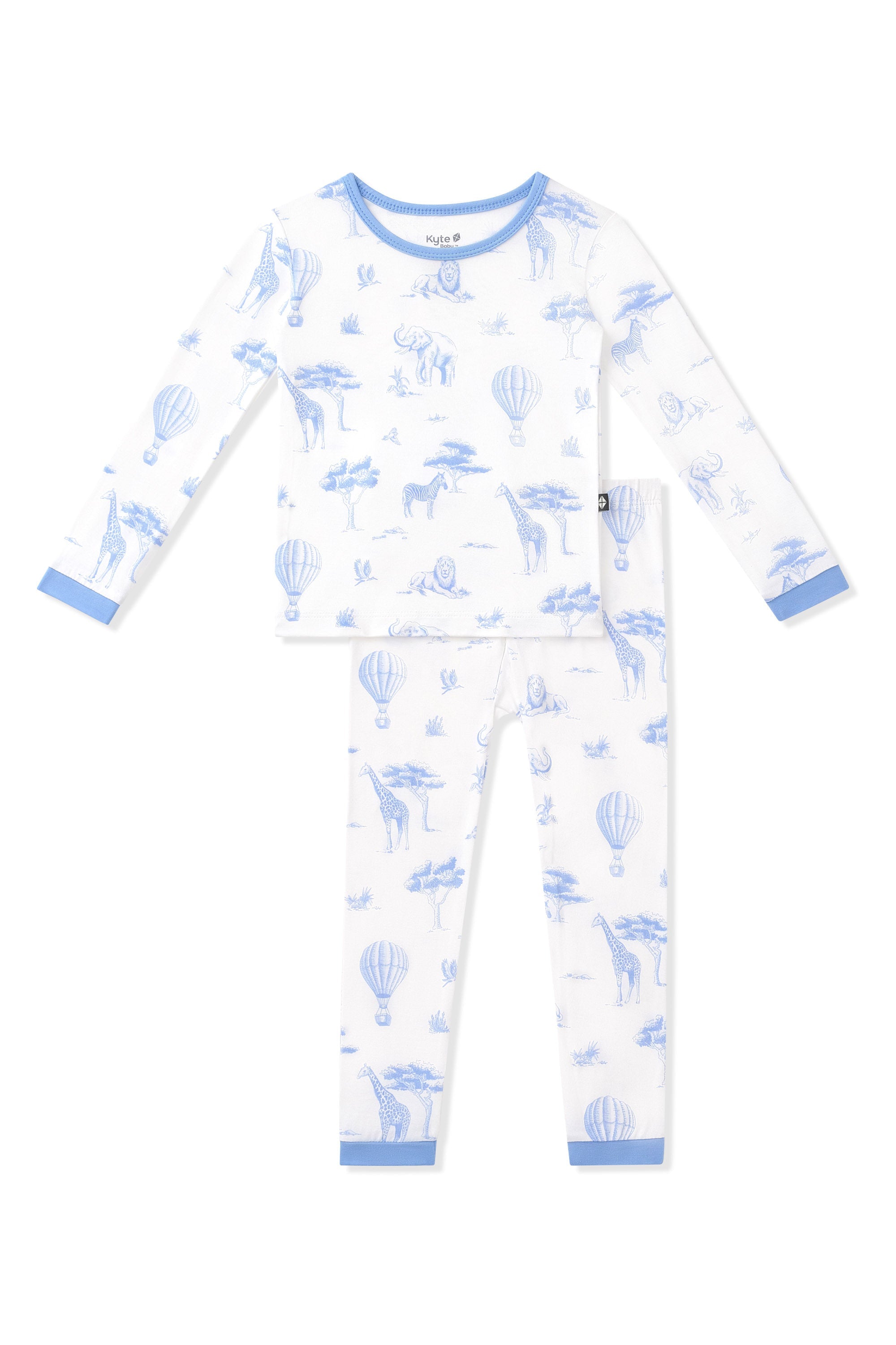 Long Sleeve Pajamas in Toile Safari