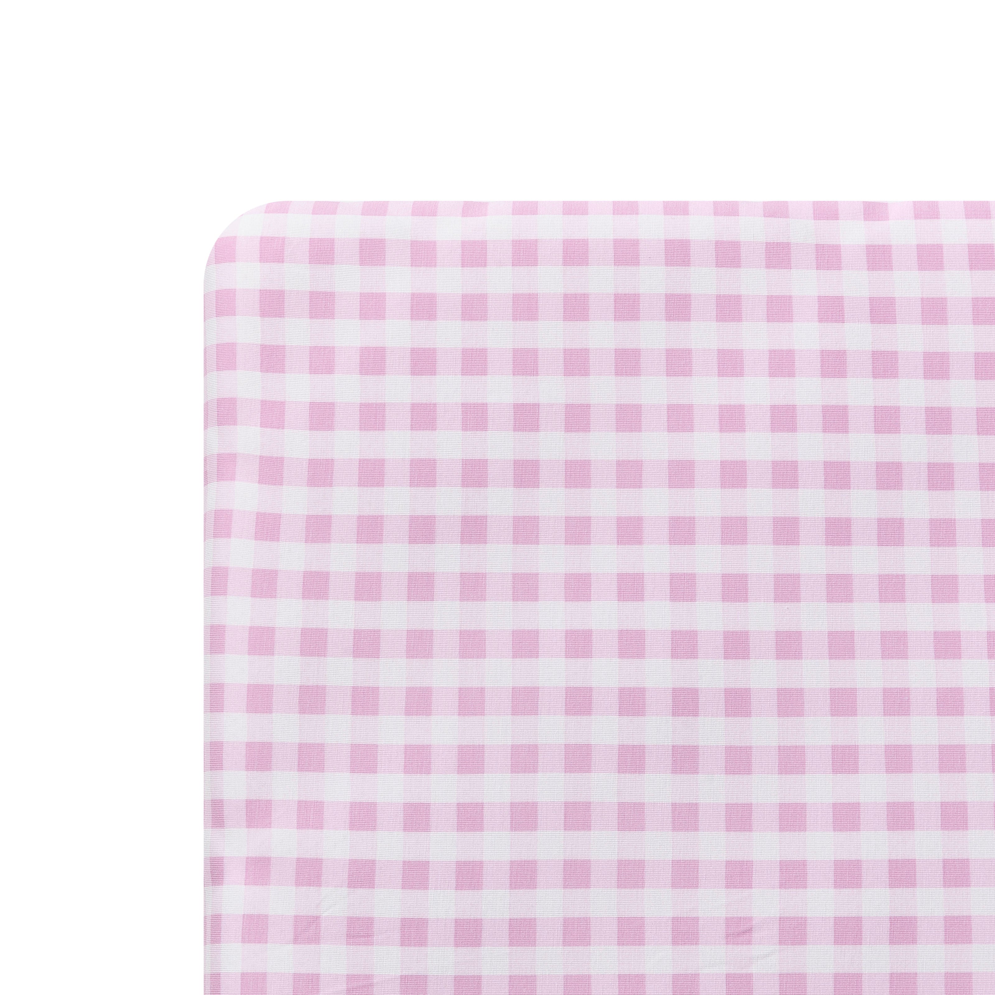 Crib Sheet in Gingham Thistle