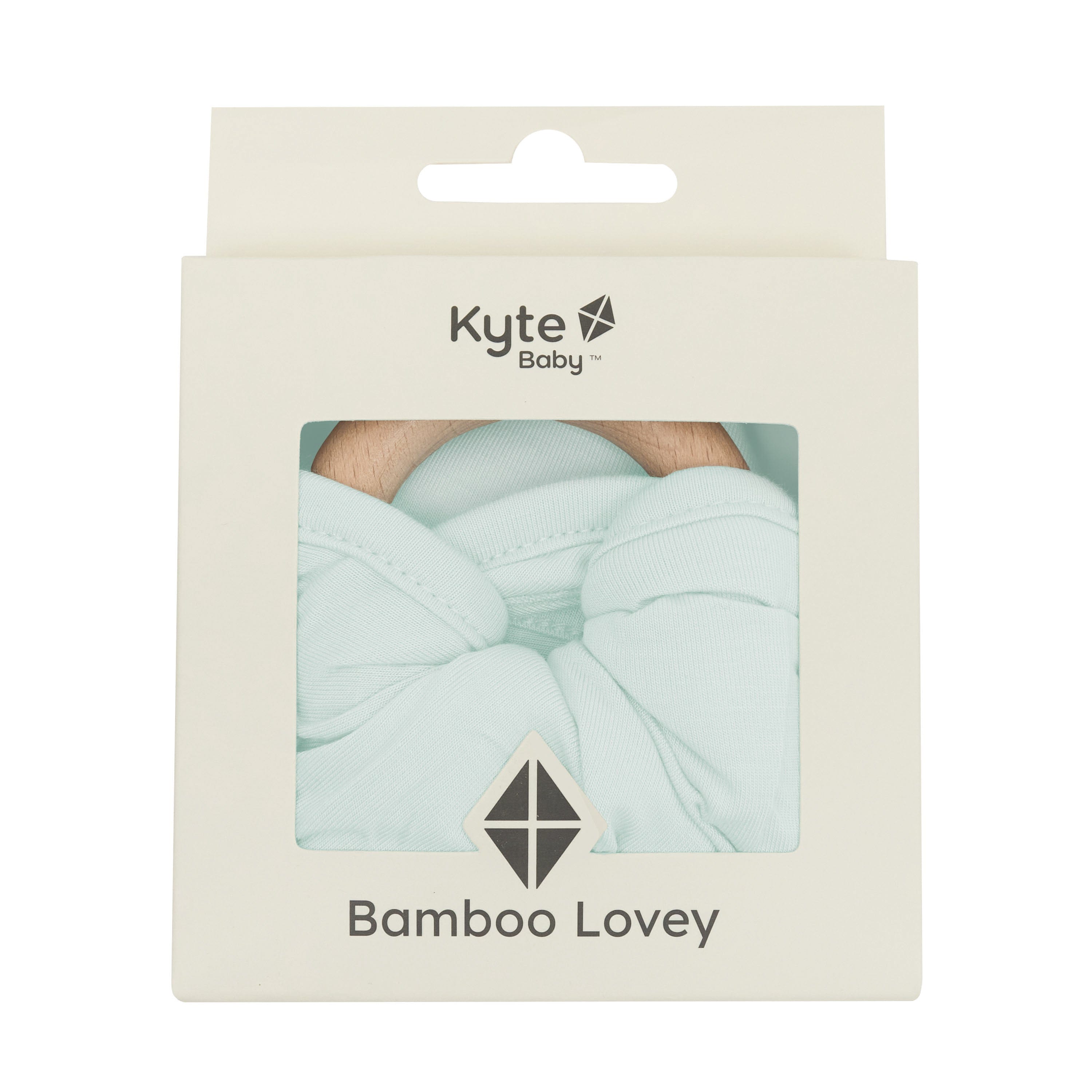 Lovey in Dew with Removable Wooden Teething Ring