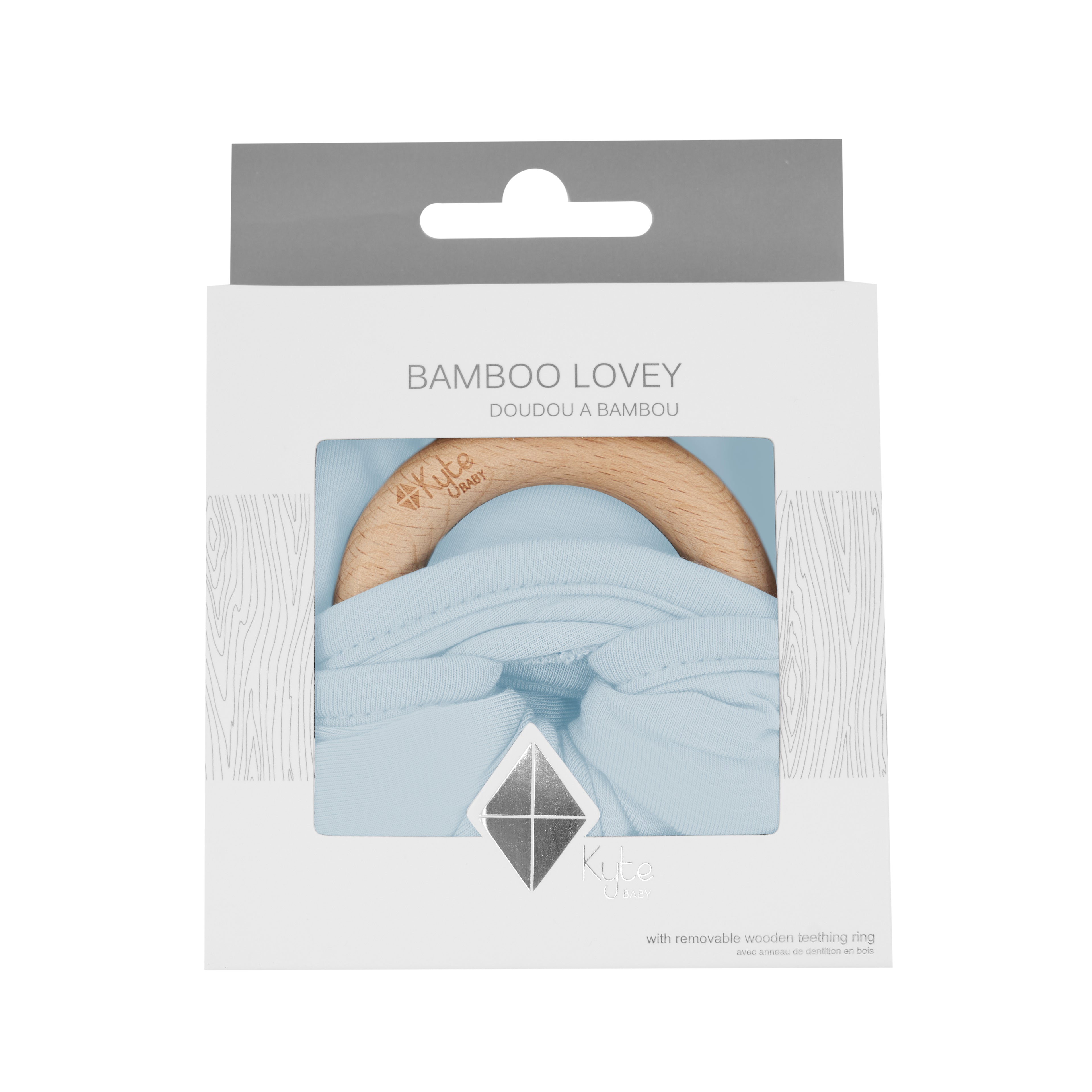 Lovey in Fog with Removable Teething Ring