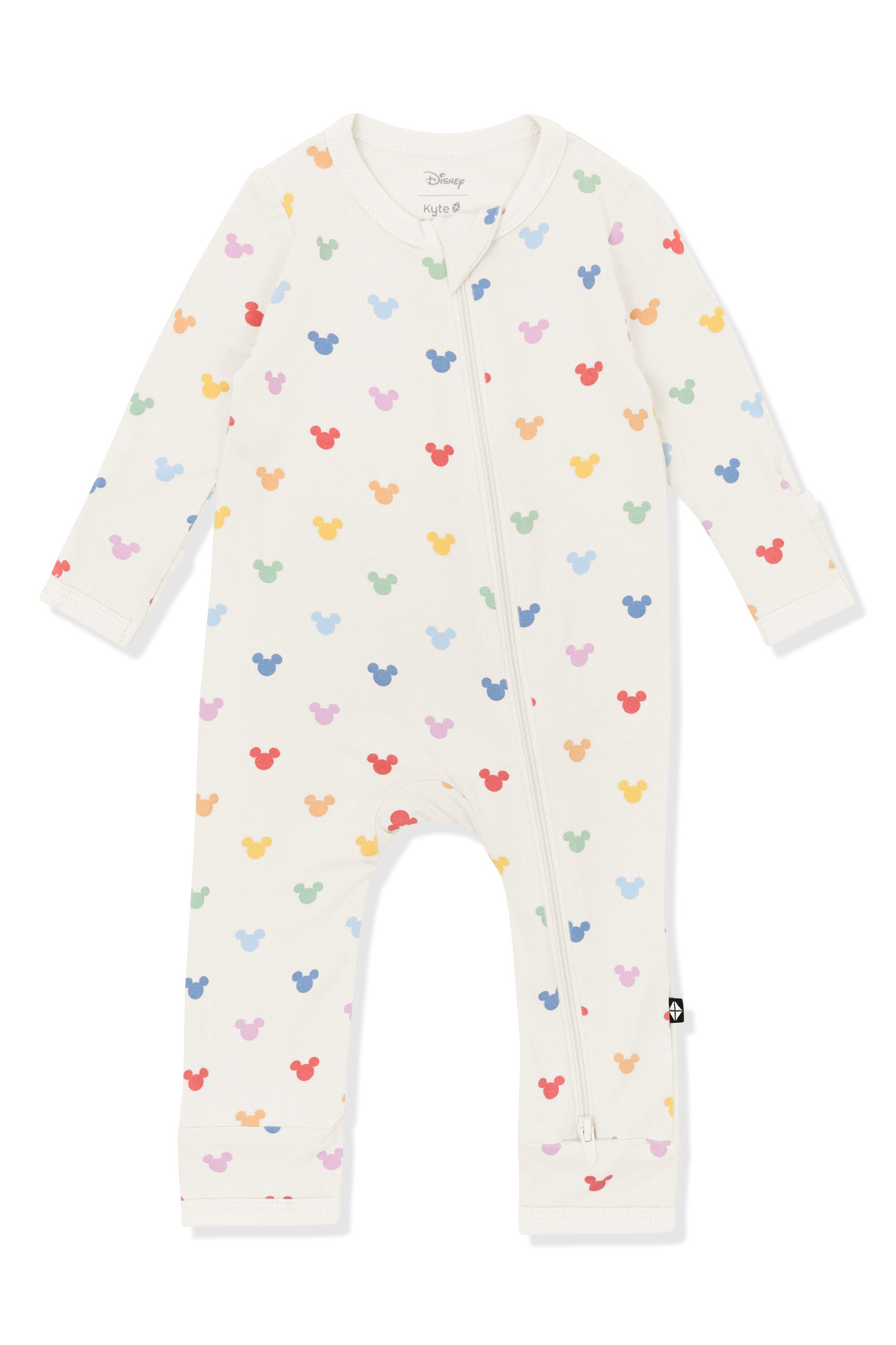 Zippered Romper in Pastel Mickey Mouse