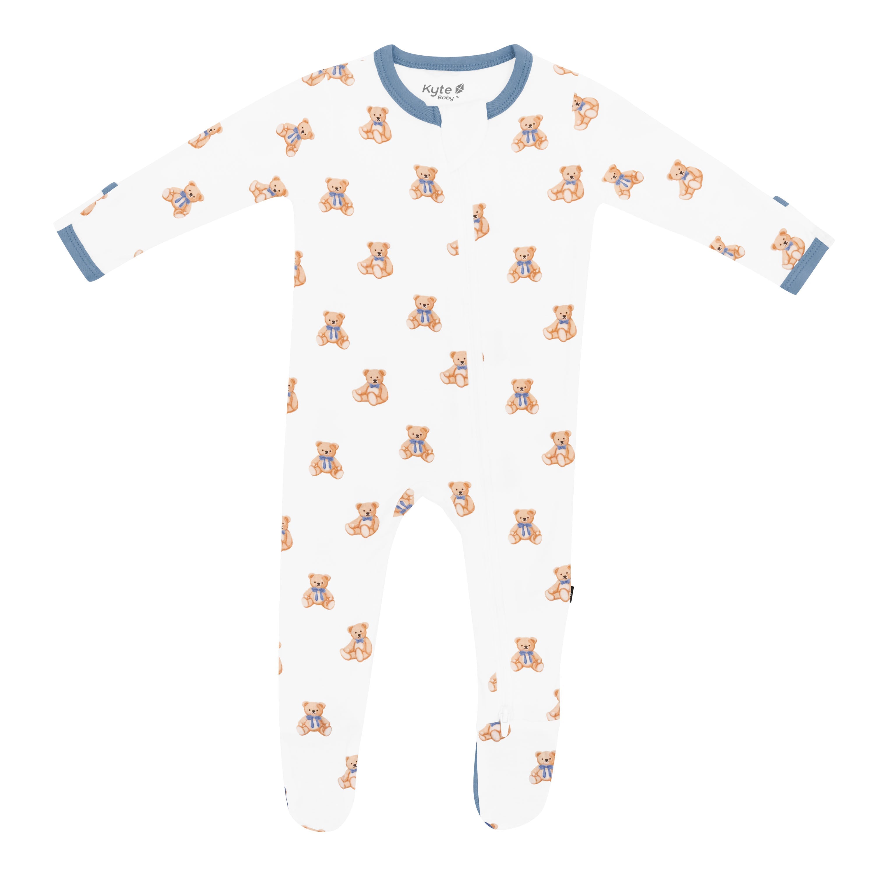 Zippered Footie in Teddy Bear