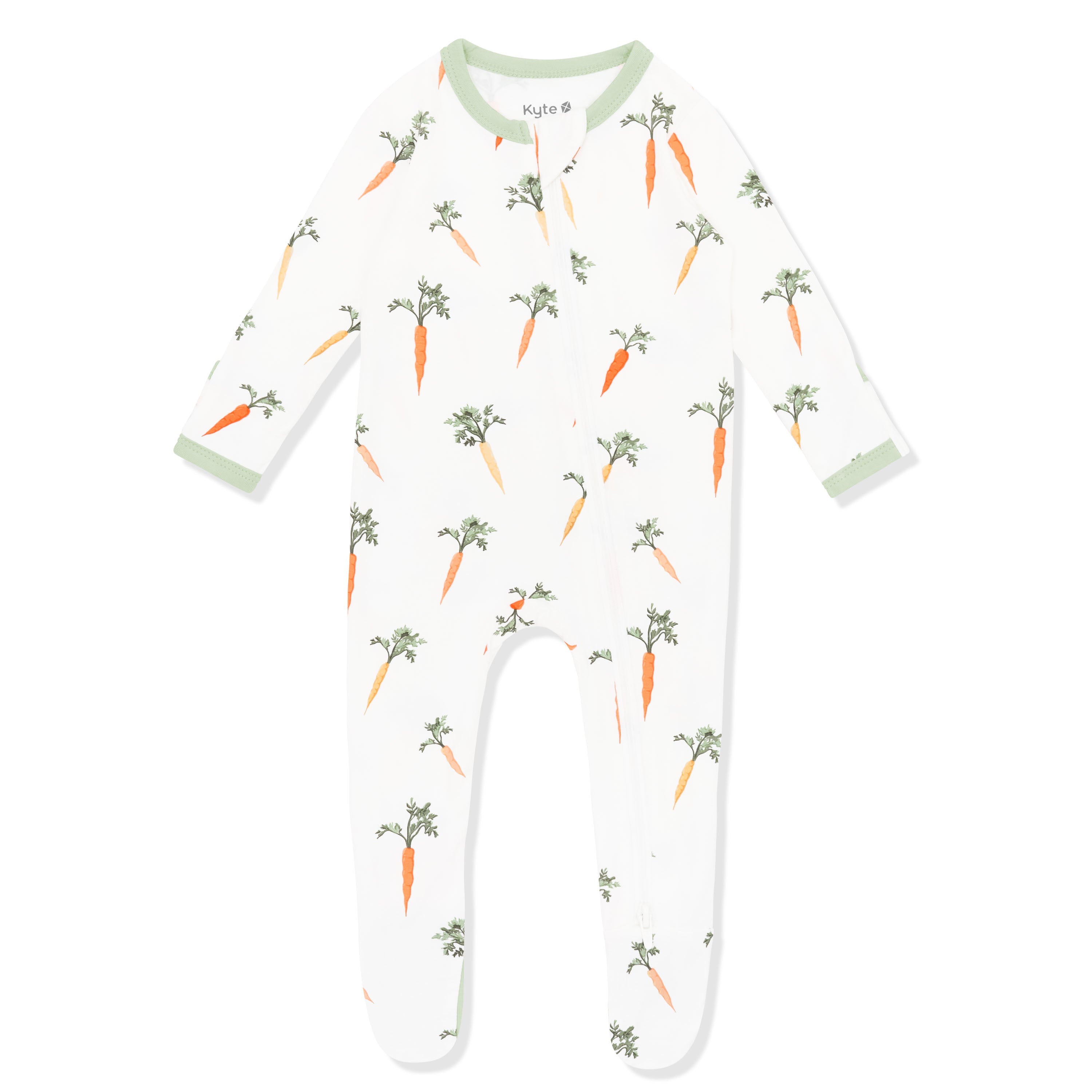 Zippered Footie in Carrot