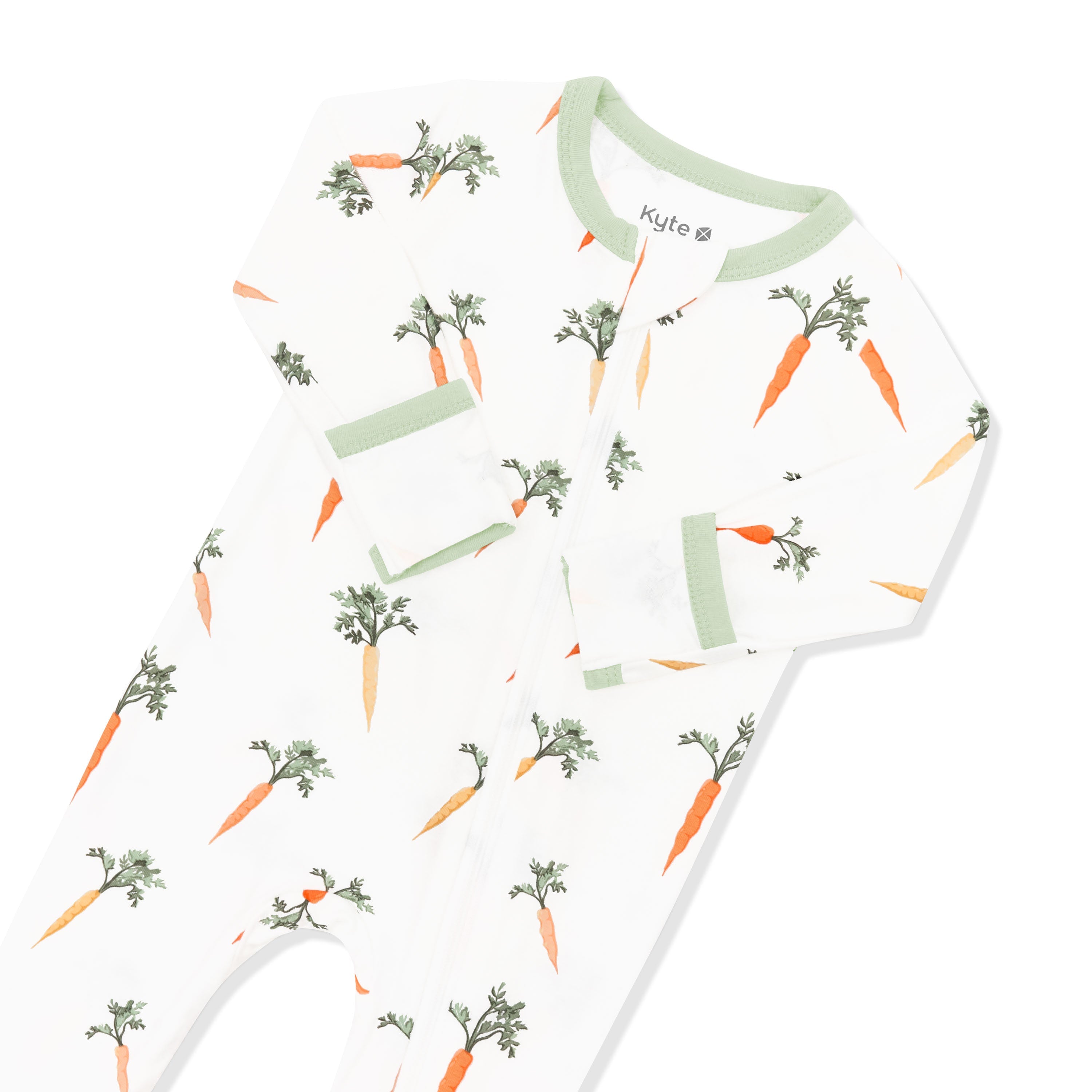 Zippered Footie in Carrot