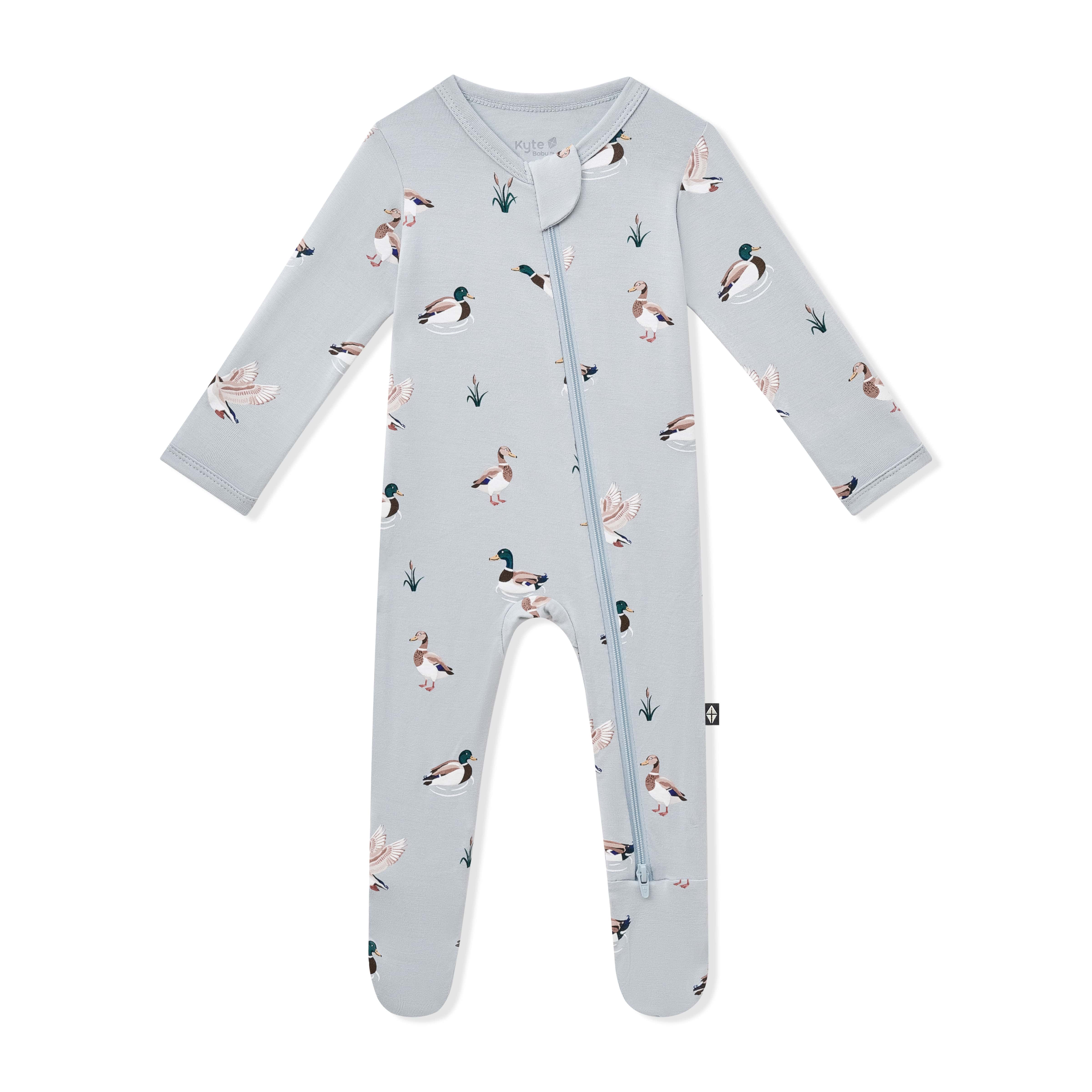 Zippered Footie in Mallard Duck