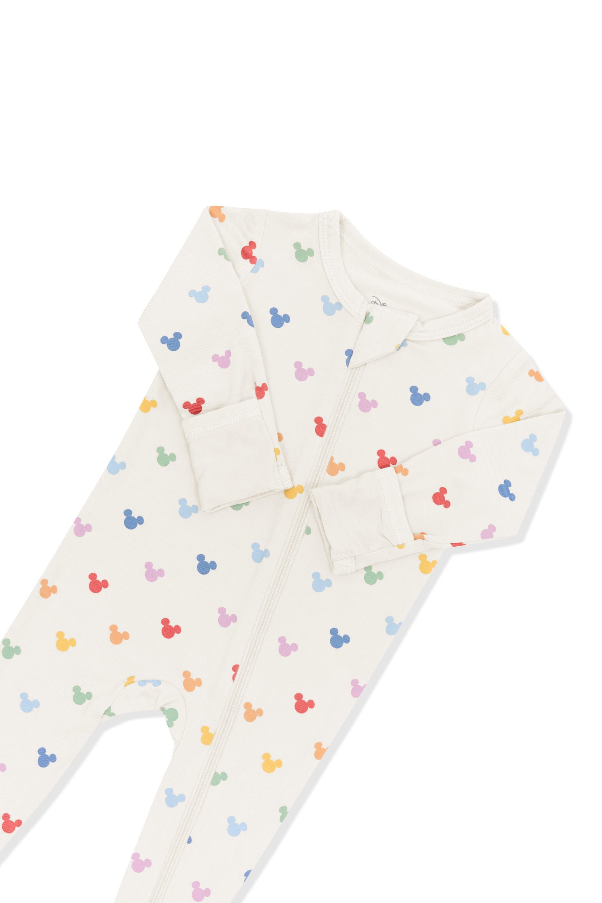 Zippered Footie in Pastel Mickey Mouse