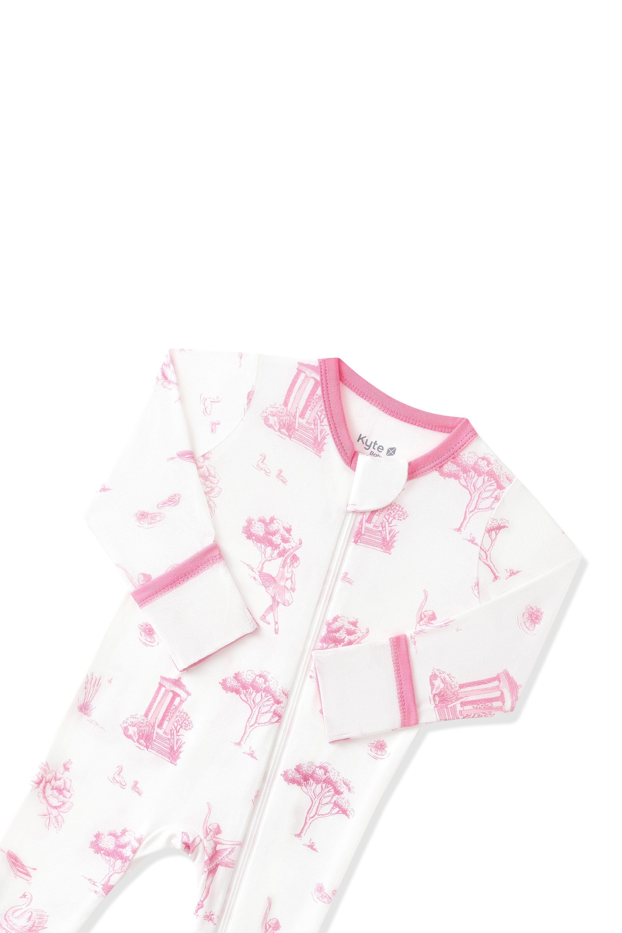 Zippered Footie in Toile Ballet
