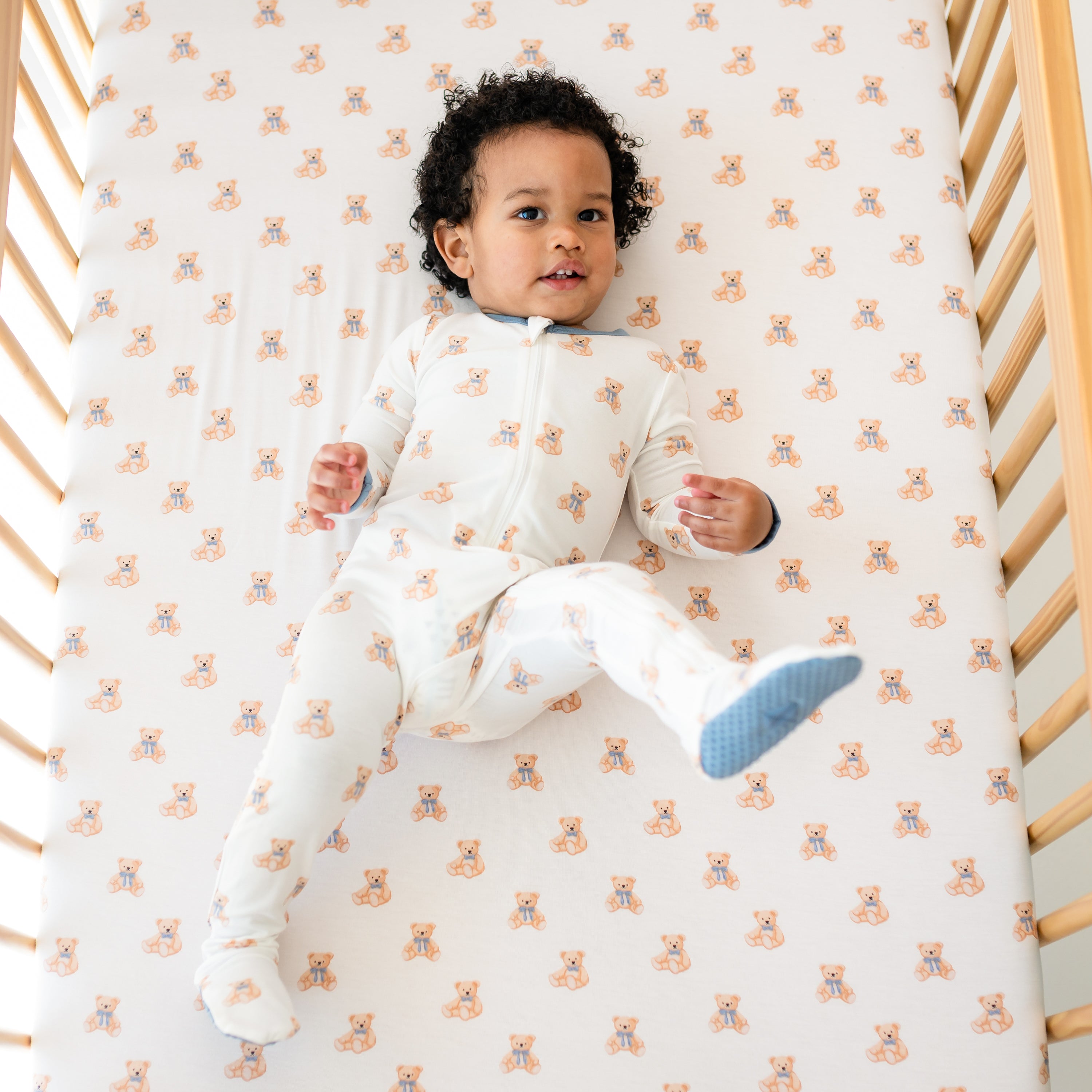 Zippered Footie in Teddy Bear