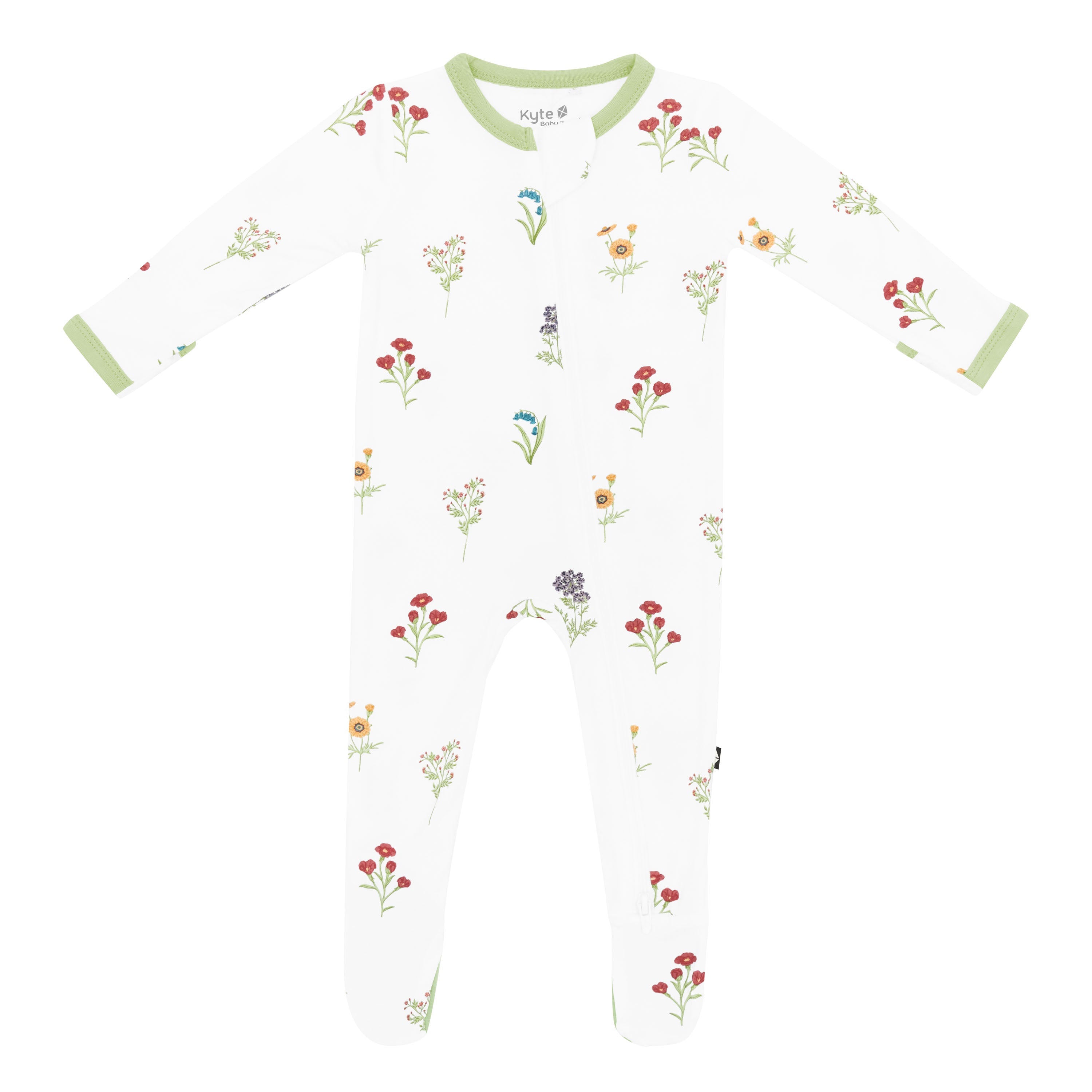 Zippered Footie in Wildflower