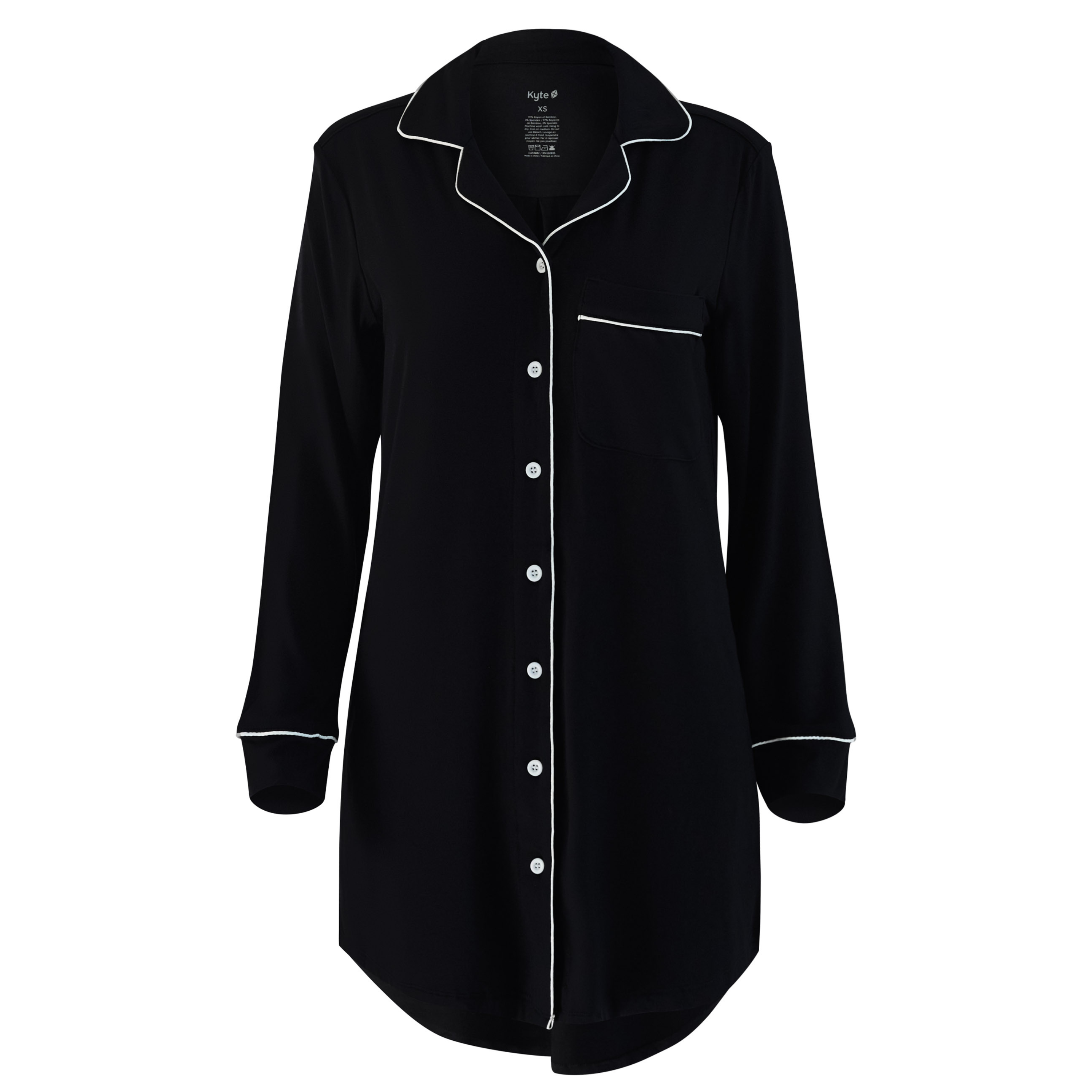 Long Sleeve Women’s Nightshirt in Midnight