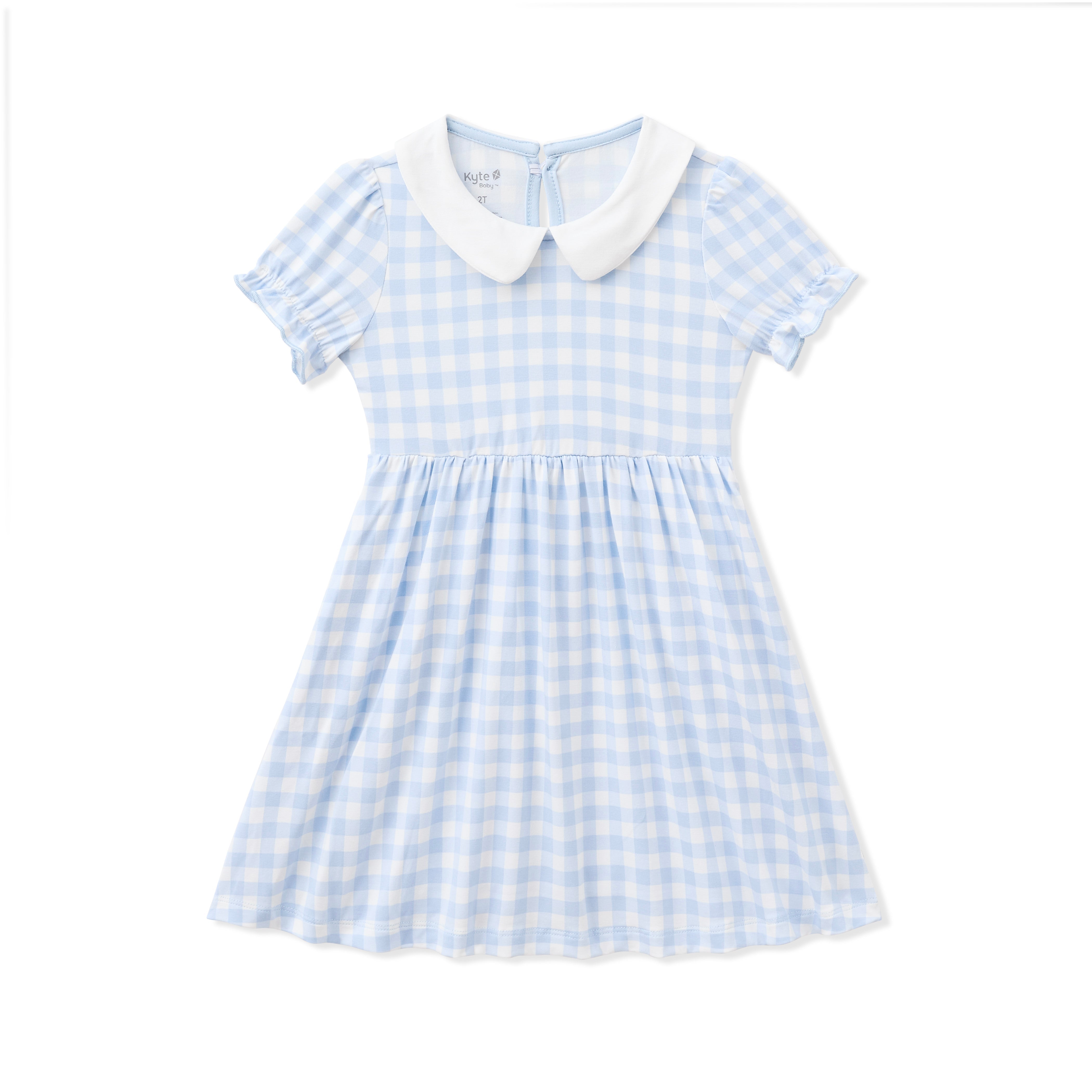 Peter Pan Collar Dress in Gingham Breeze