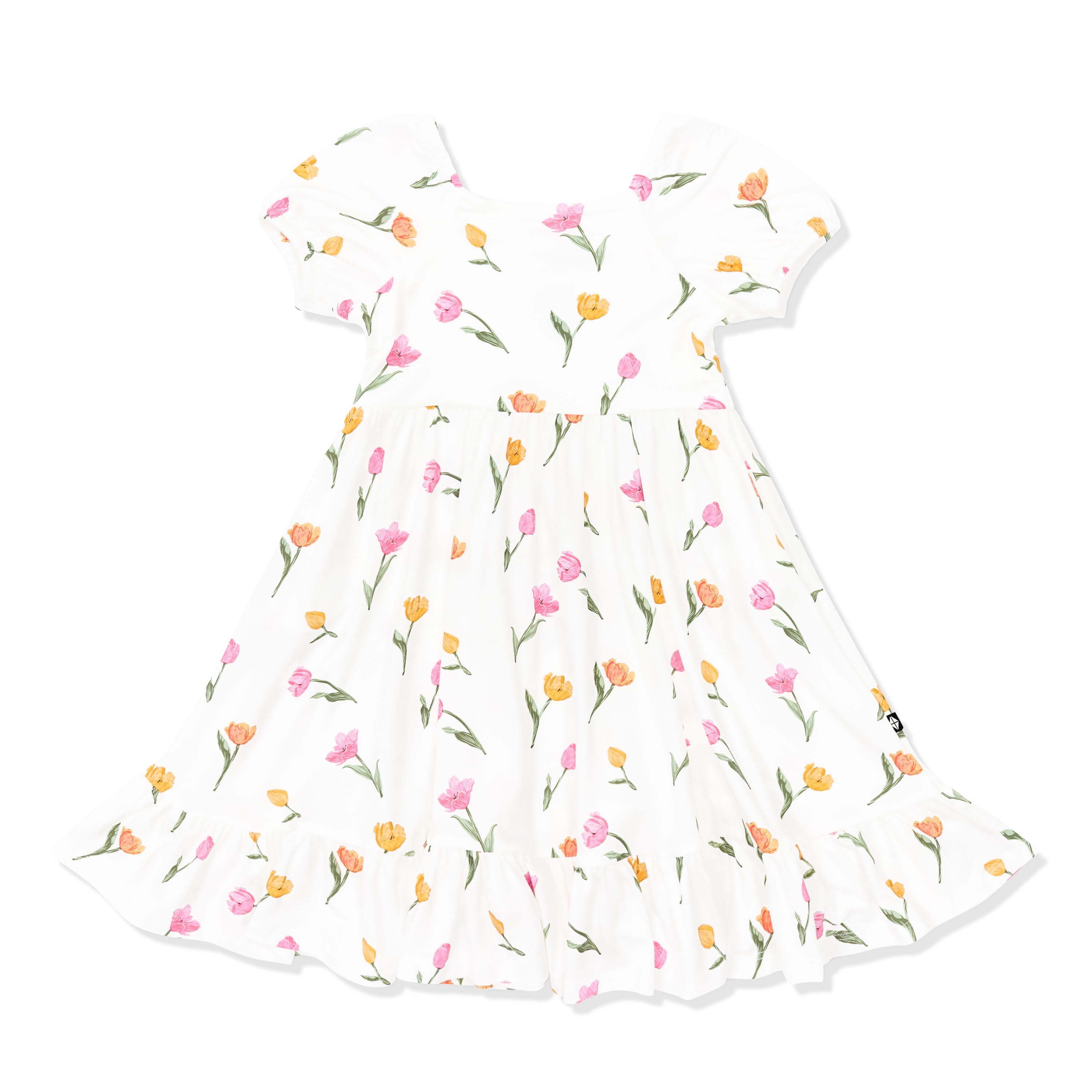 Puff Sleeve Twirl Dress in Tulip