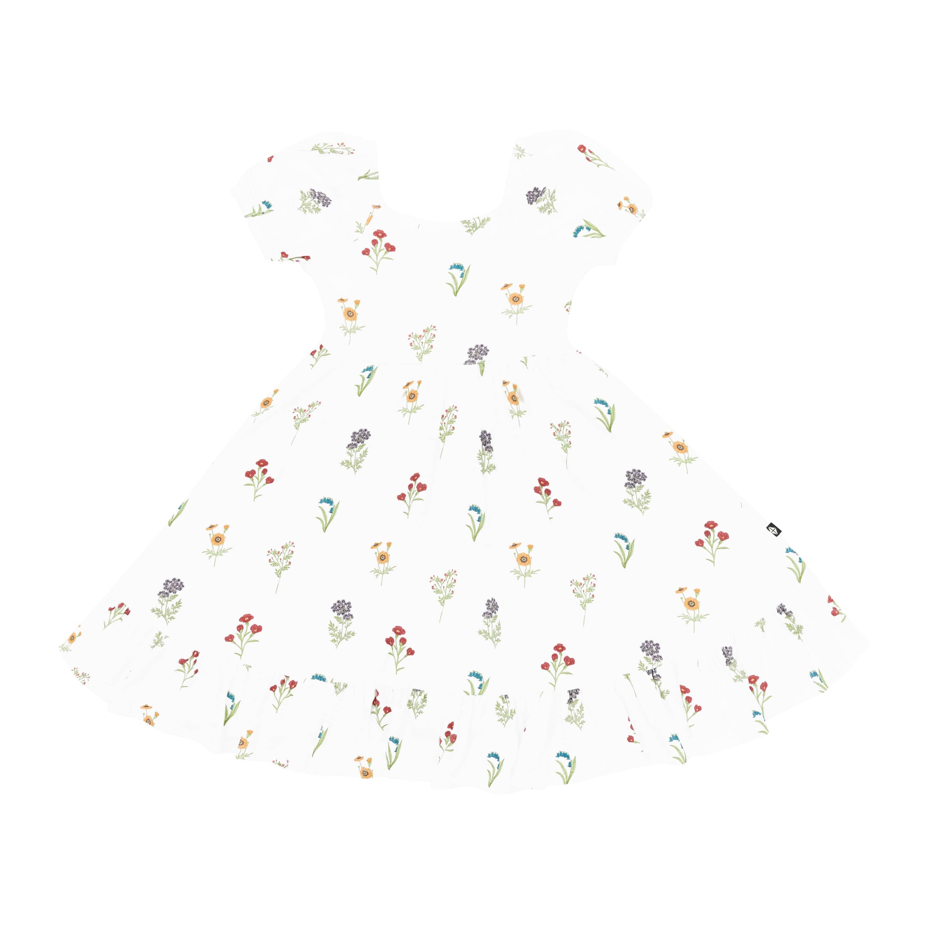 Puff Sleeve Twirl Dress in Wildflower