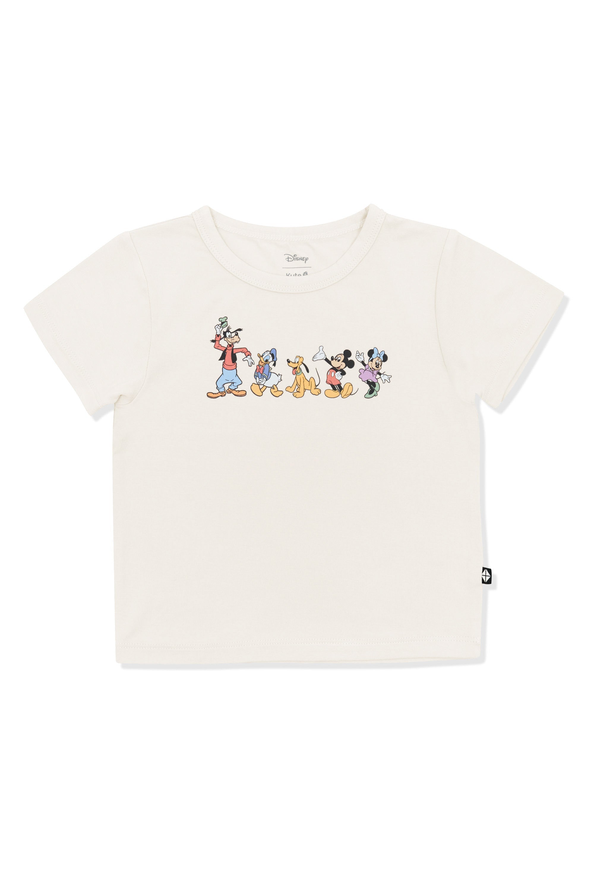 Toddler Basic Tee in Mickey and Friends on Ecru