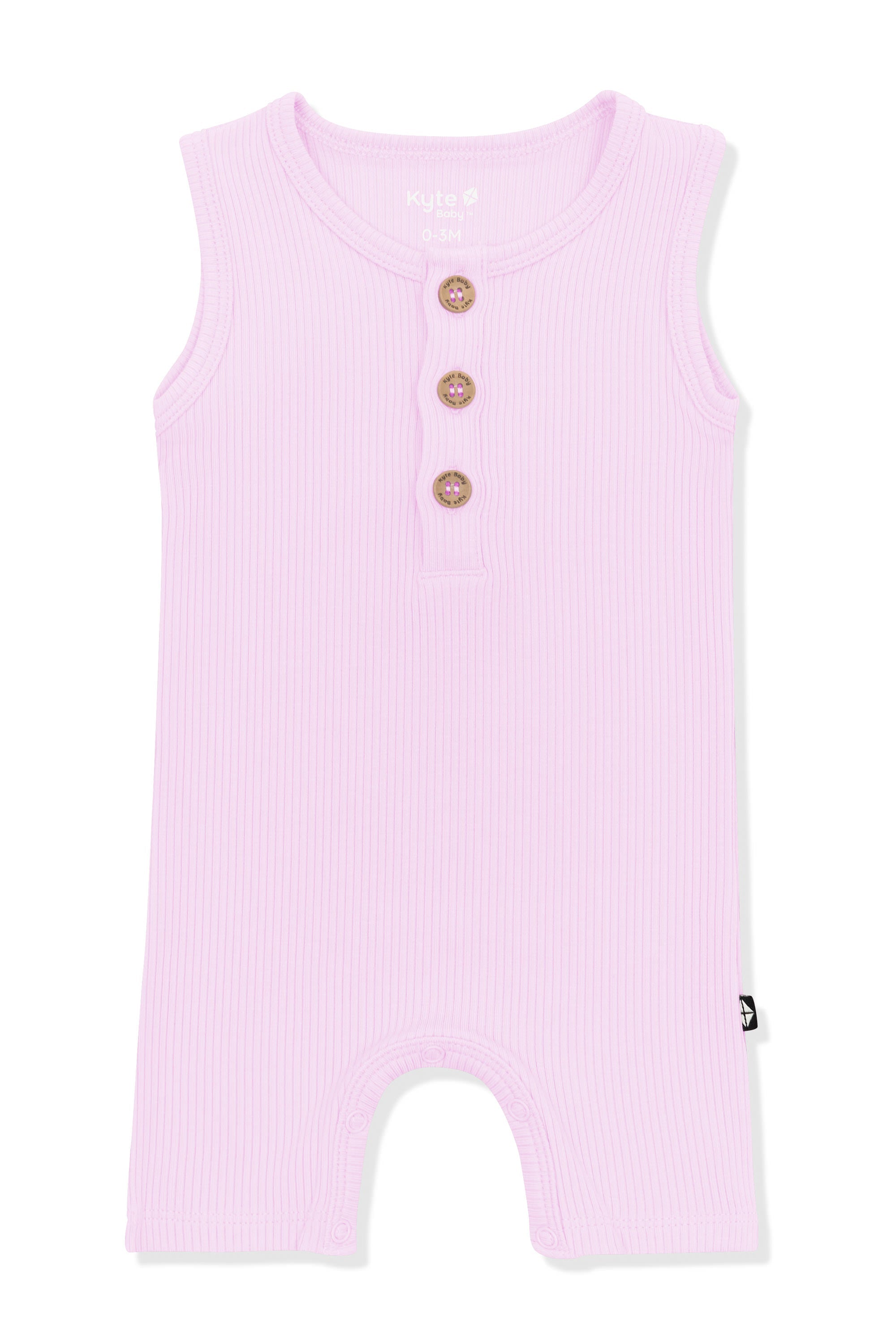 Ribbed Sleeveless Shortall in Thistle