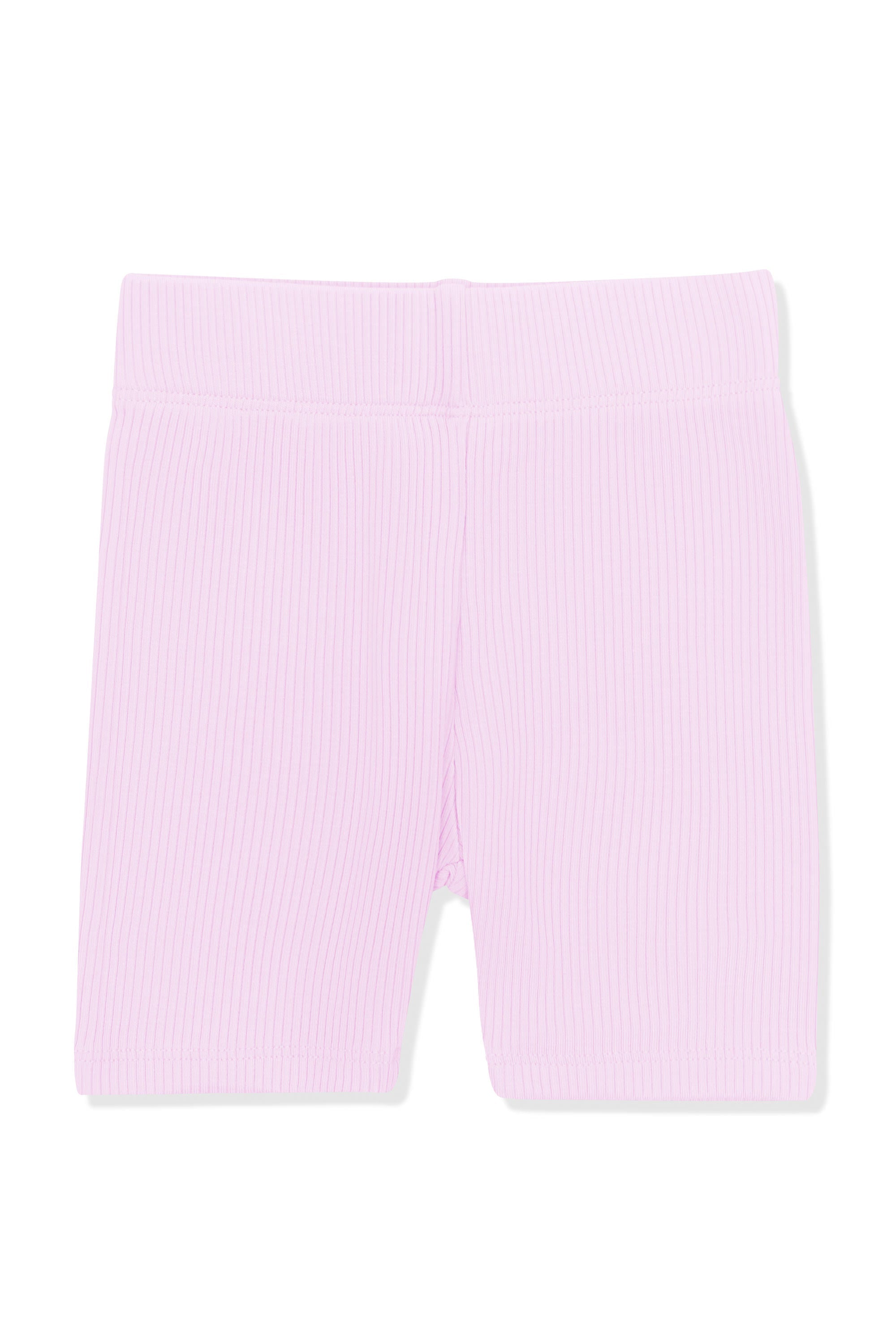 Ribbed Toddler Biker Shorts in Thistle