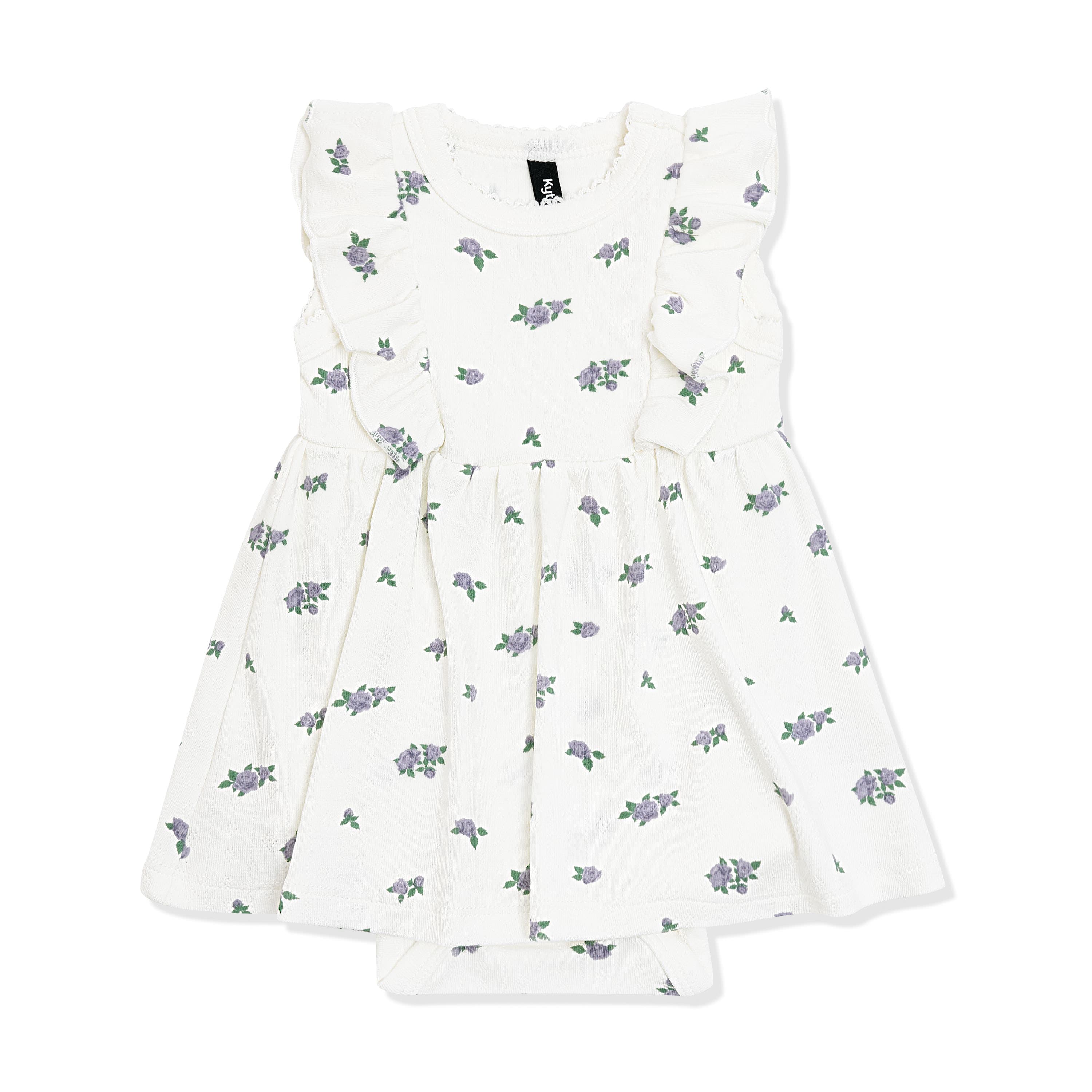 Pointelle Bodysuit Dress in Spray Rose