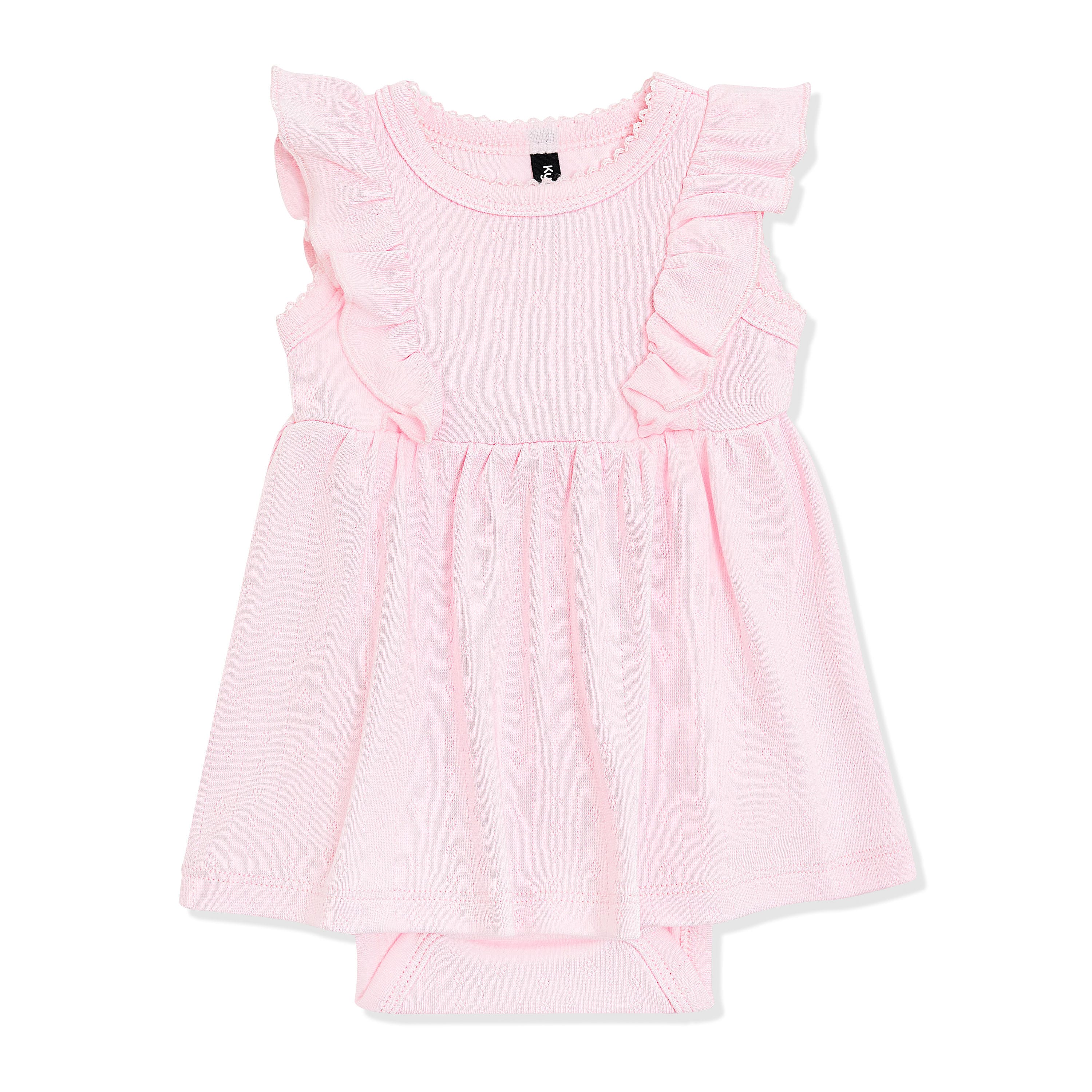 Pointelle Bodysuit Dress in Sakura