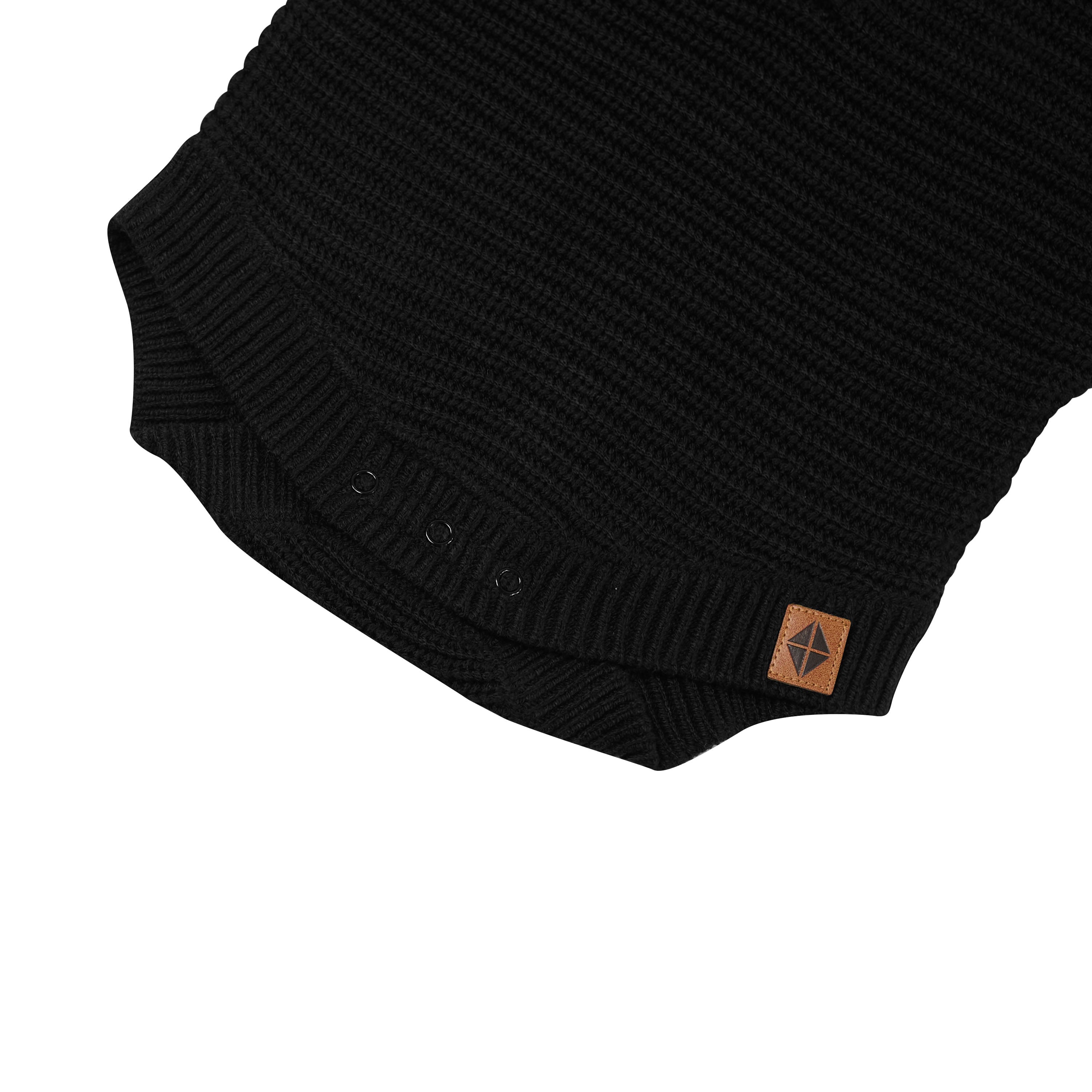 Chunky Knit Romper in Midnight