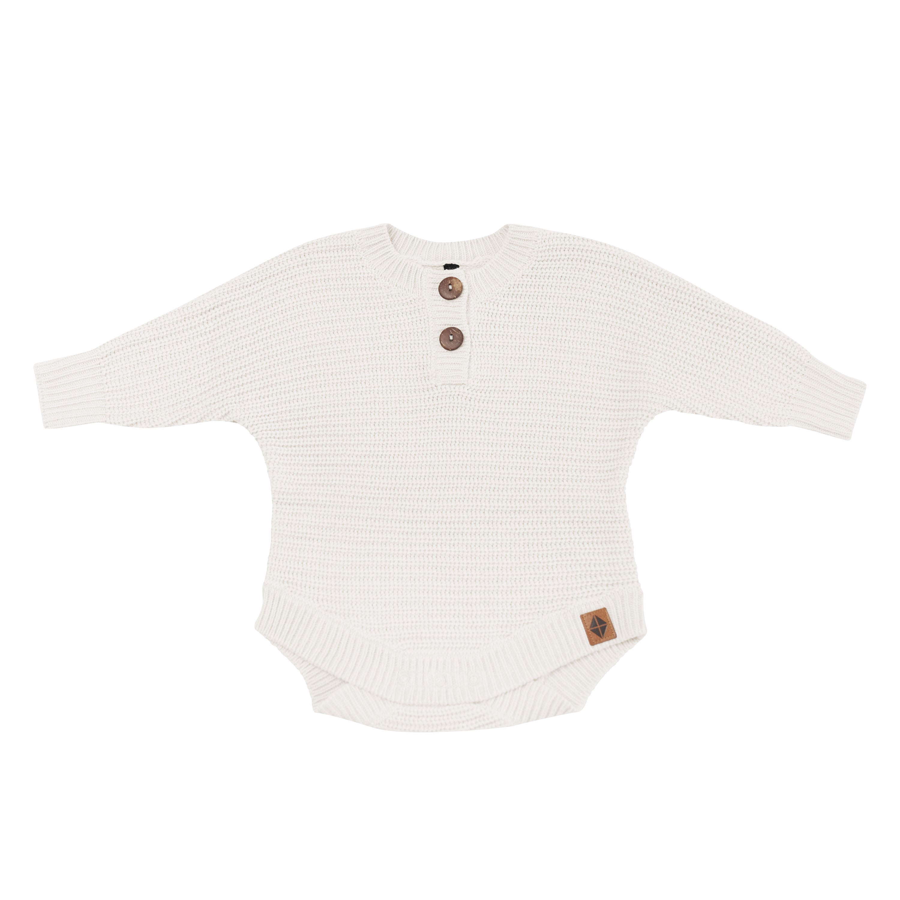 Chunky Knit Romper in Oat