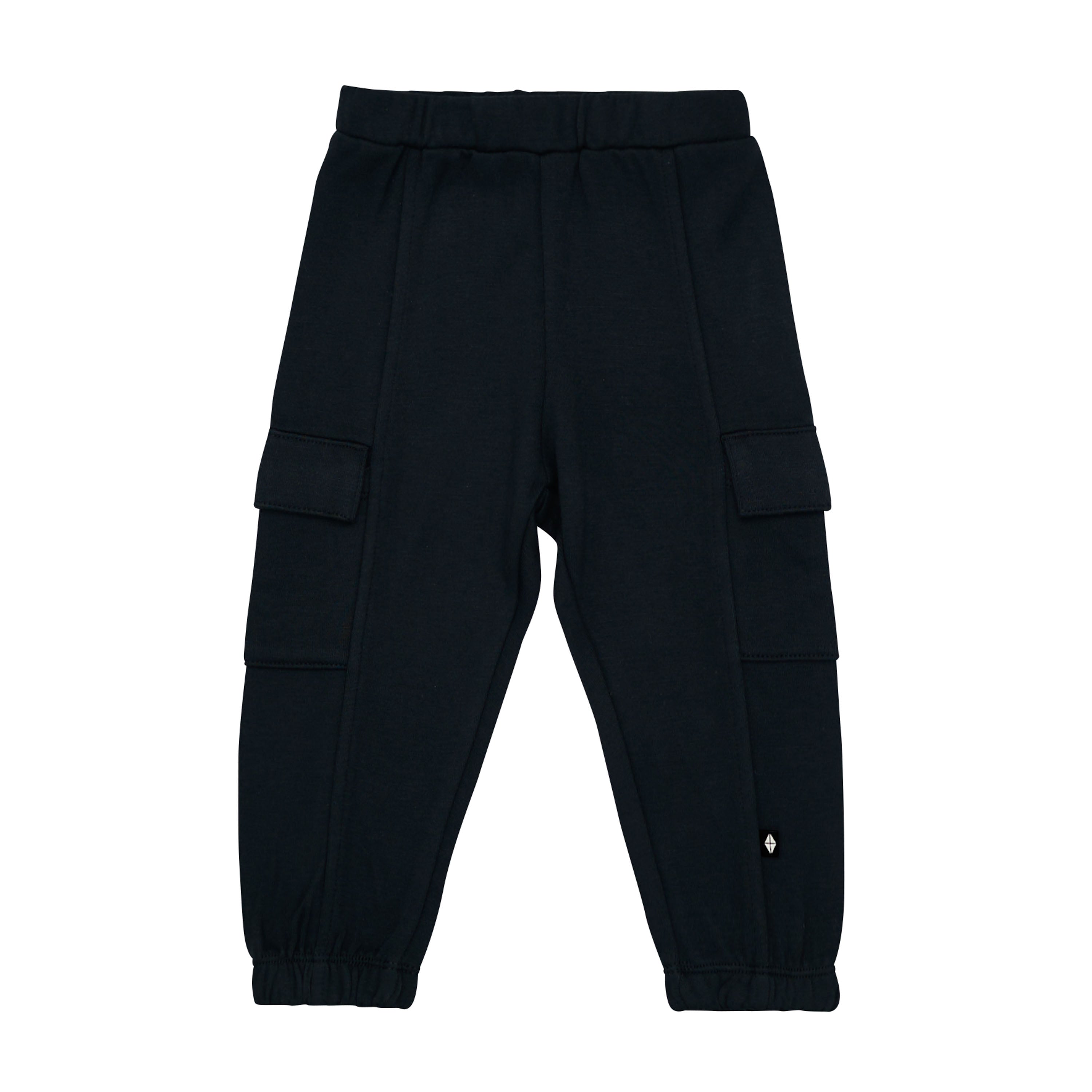 Fleece Cargo Pants in Midnight