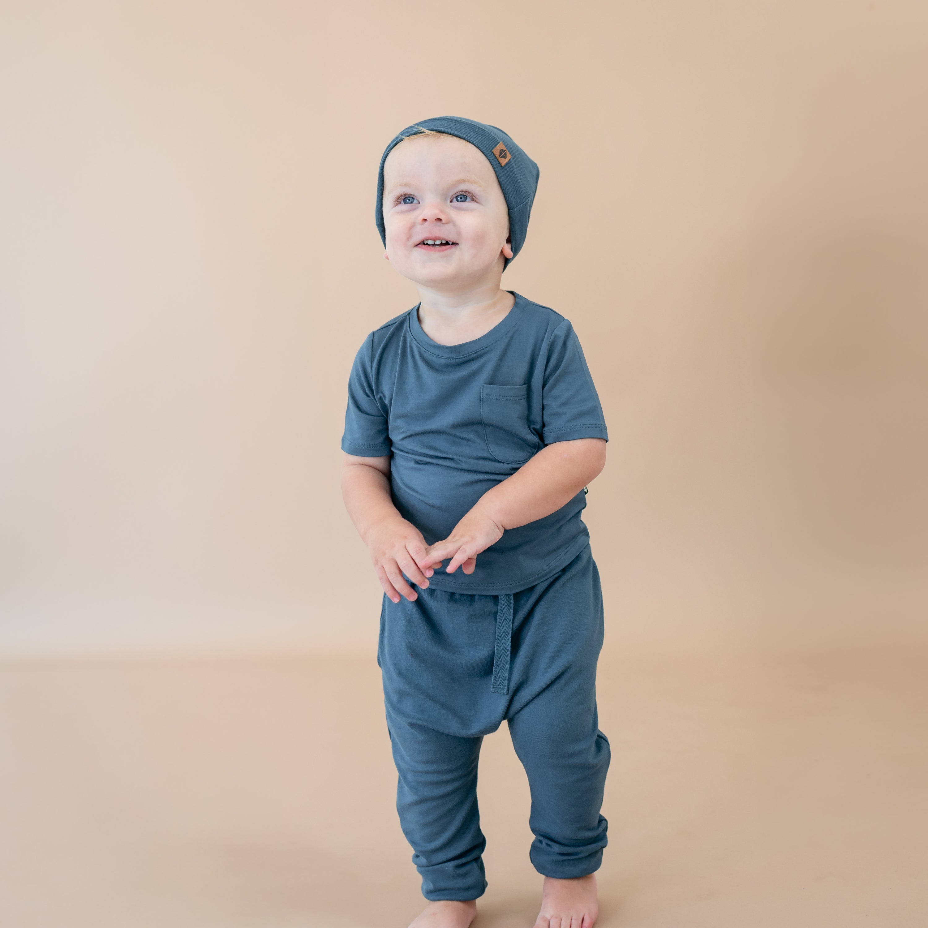 Bamboo Jersey Harem Pants in Atlantic