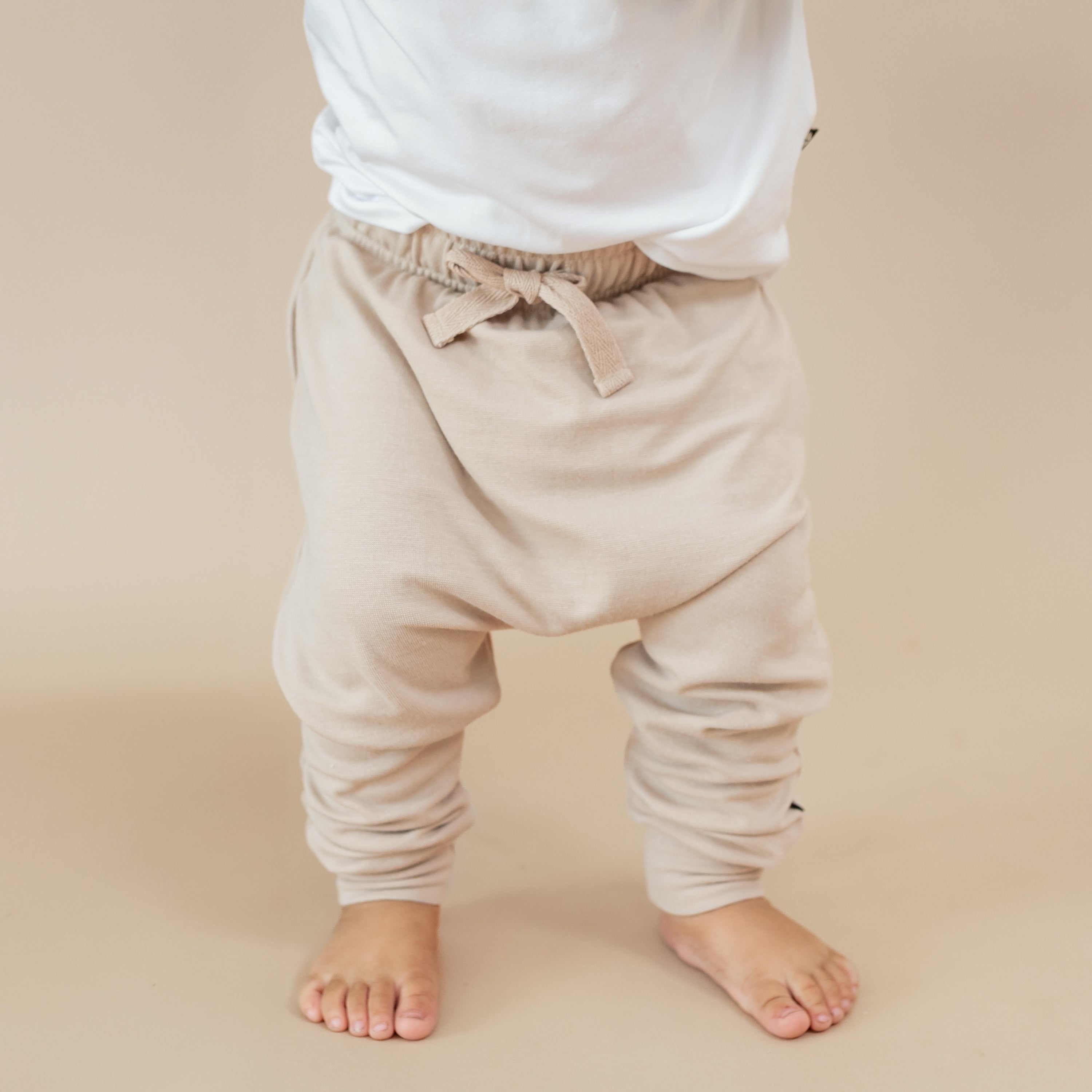 Bamboo Jersey Harem Pants in Bisque