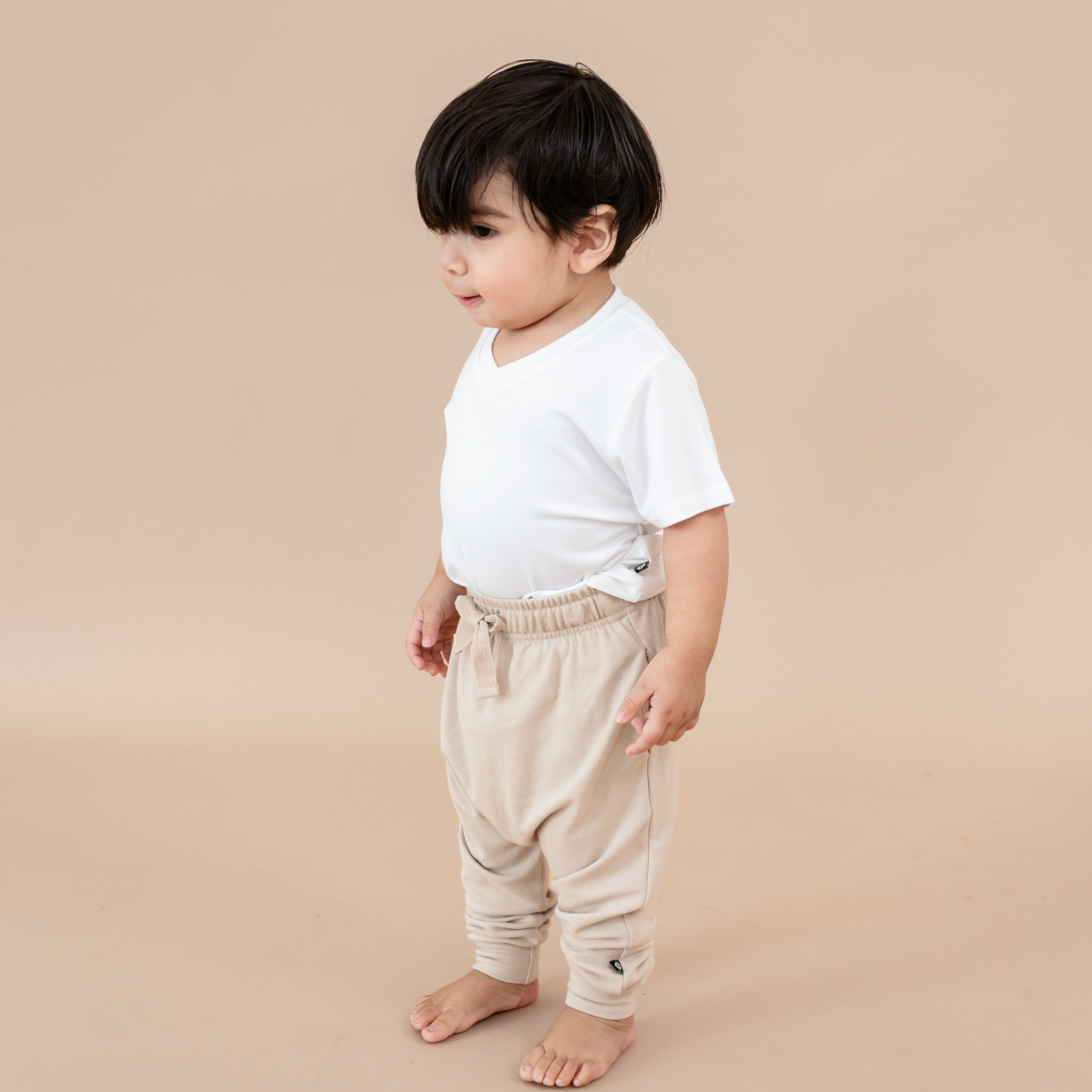 Bamboo Jersey Harem Pants in Bisque