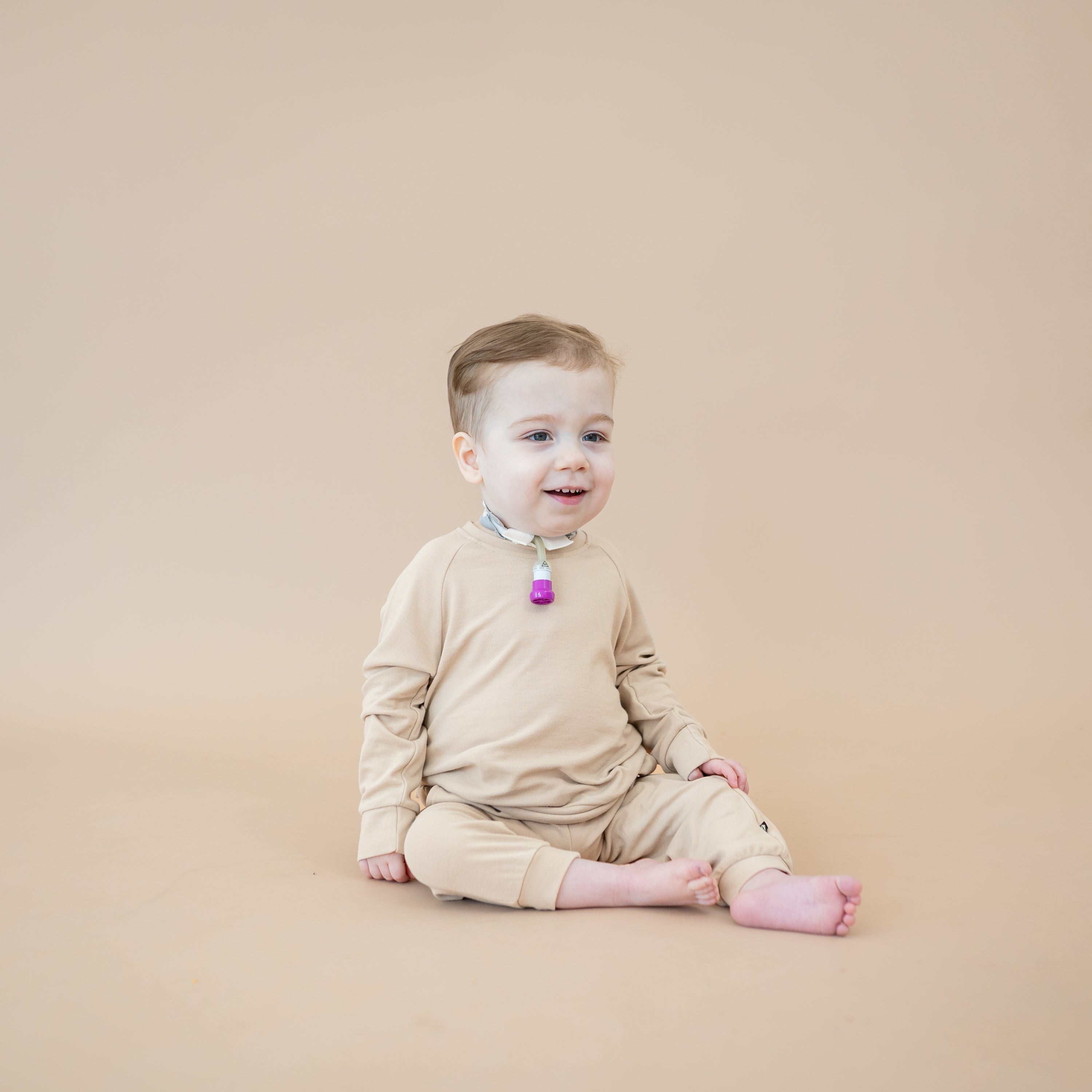 Bamboo Jersey Jogger Set in Bisque