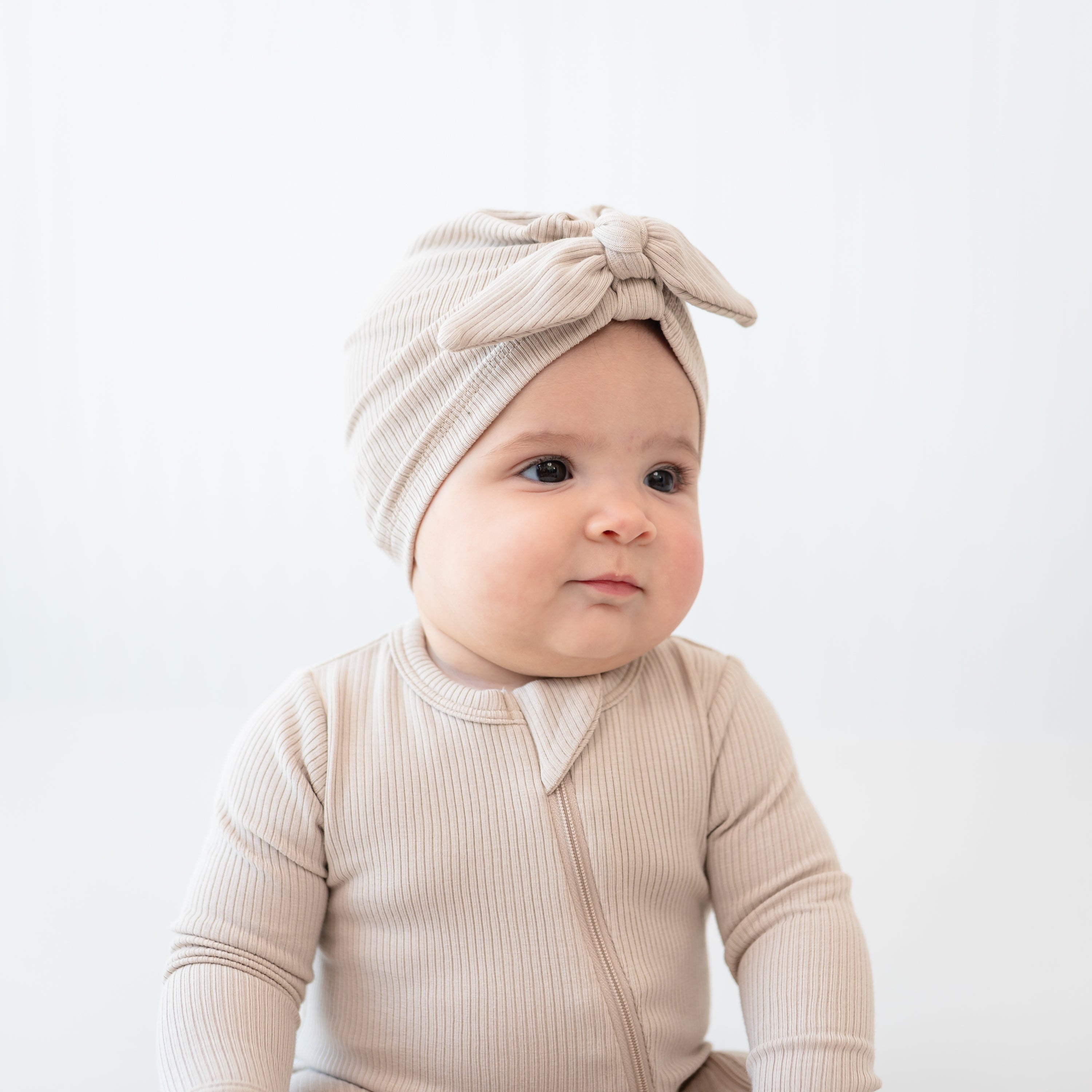 Ribbed Headwrap in Bisque