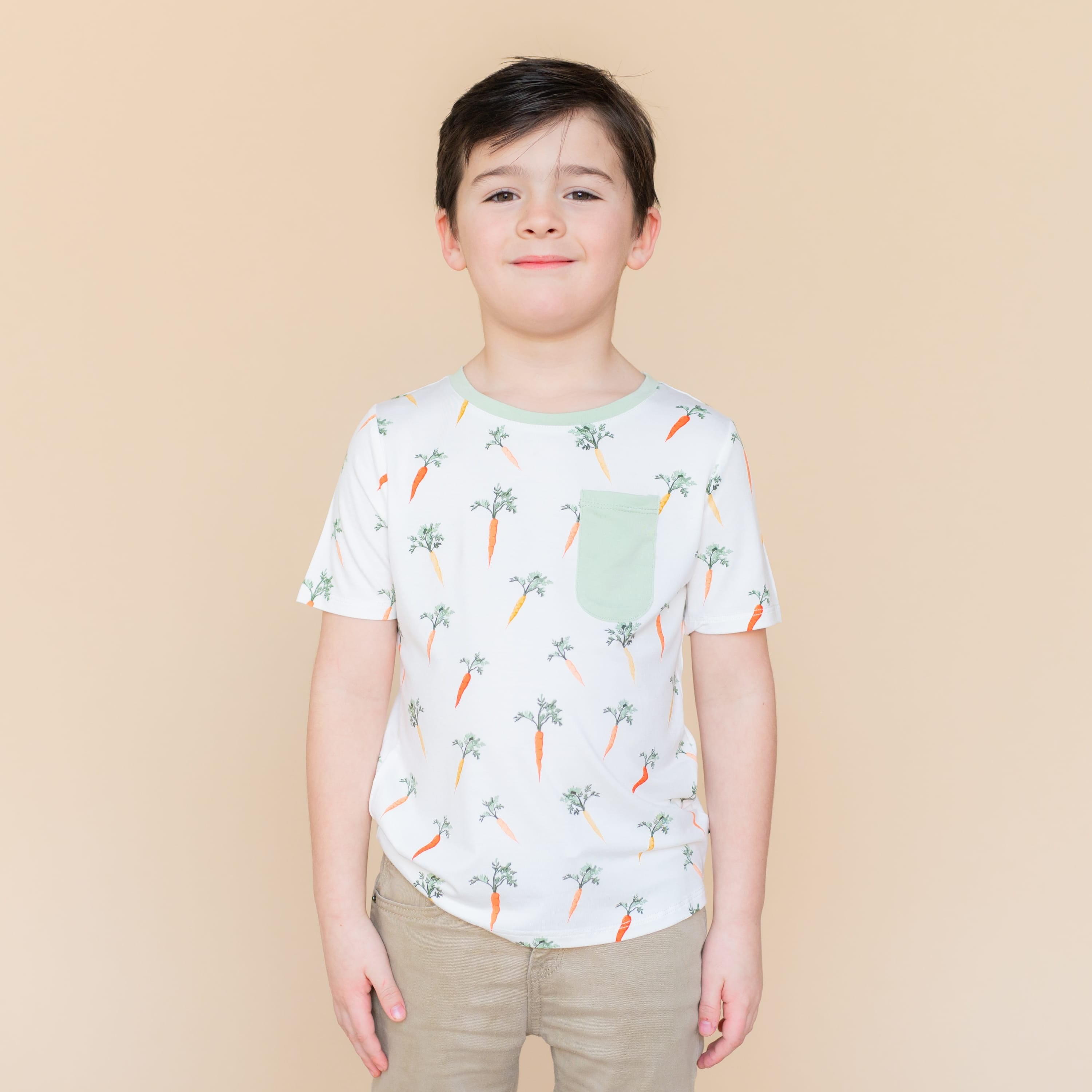 Toddler Crew Neck Tee in Carrot