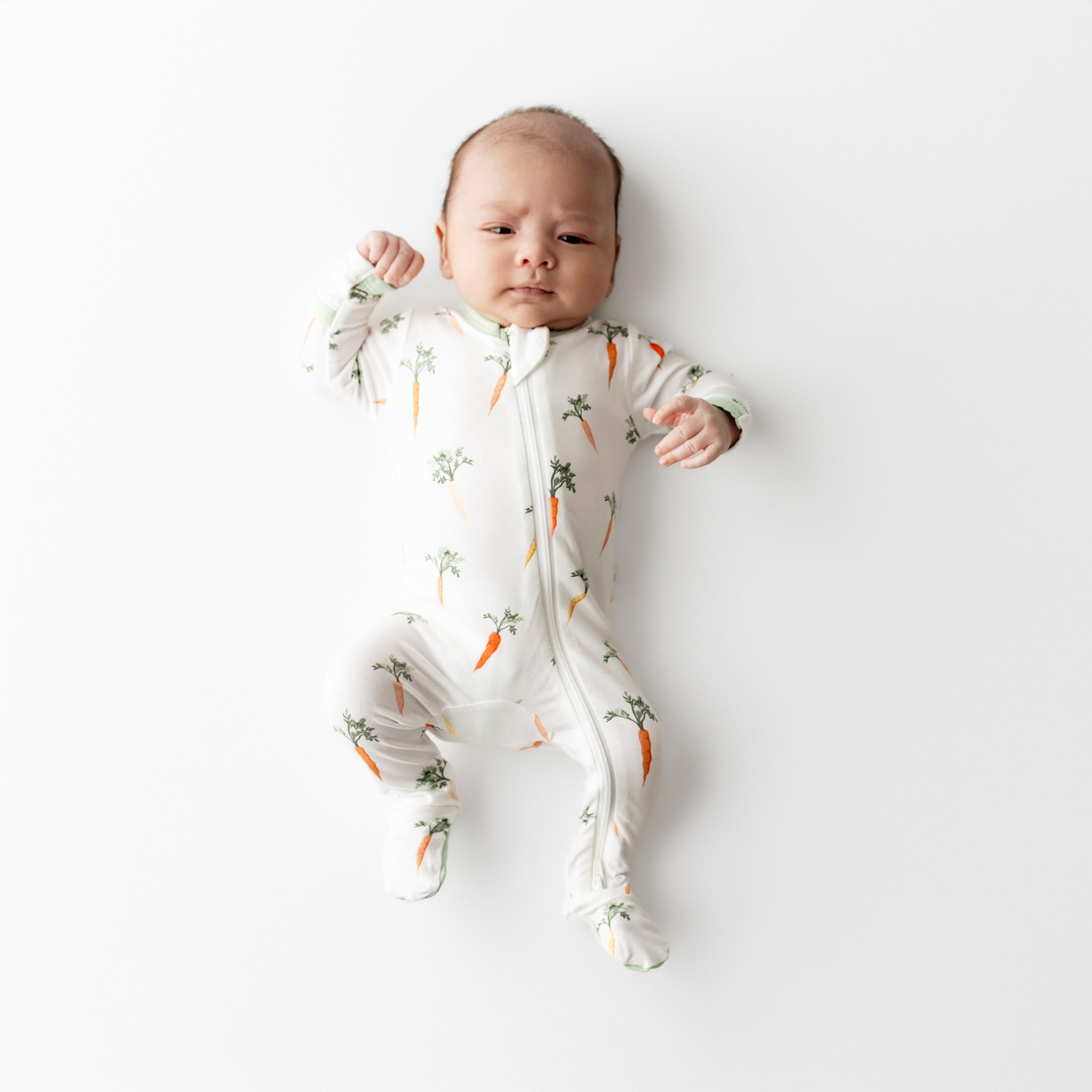 Zippered Footie in Carrot