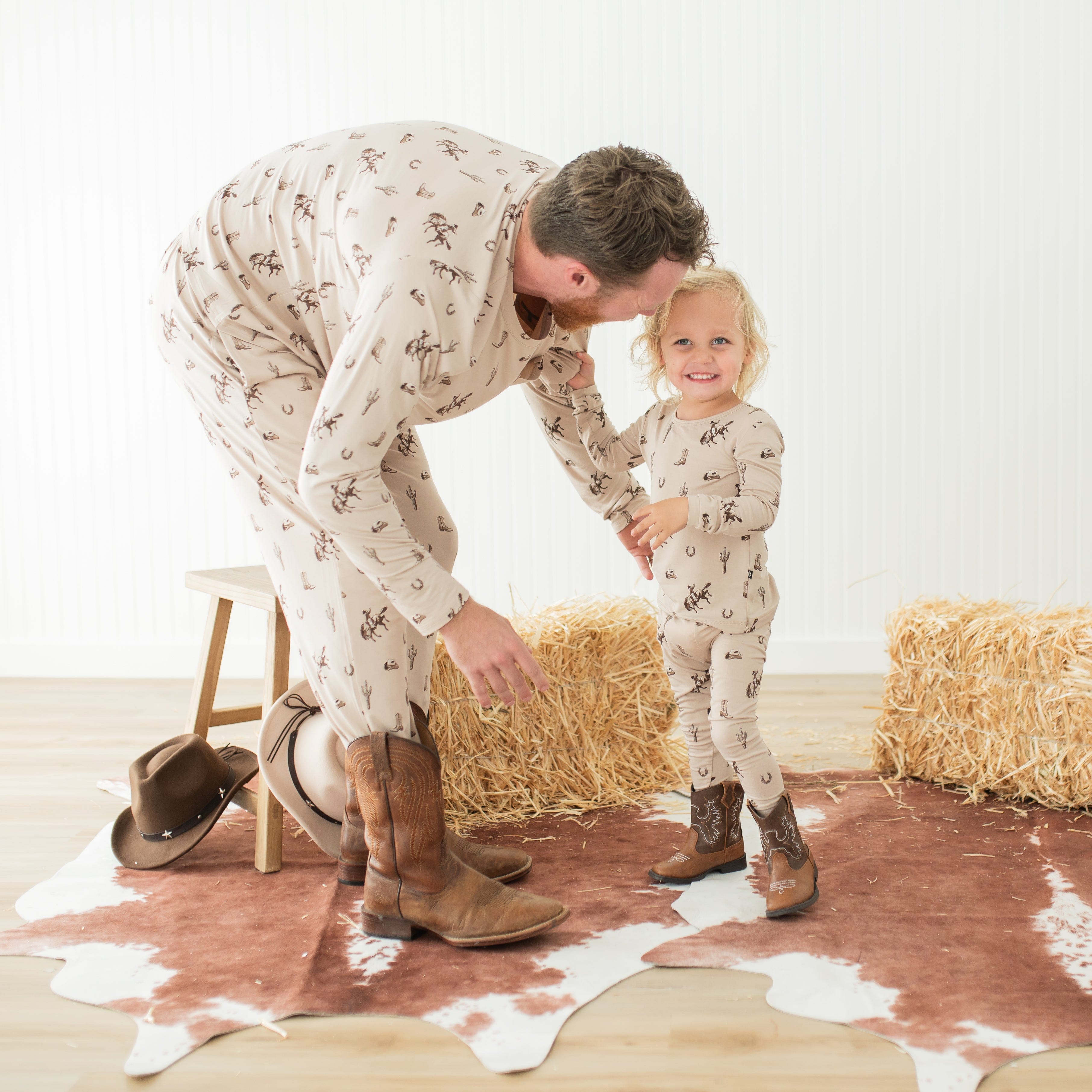 Long Sleeve Pajamas in Classic Cowboy