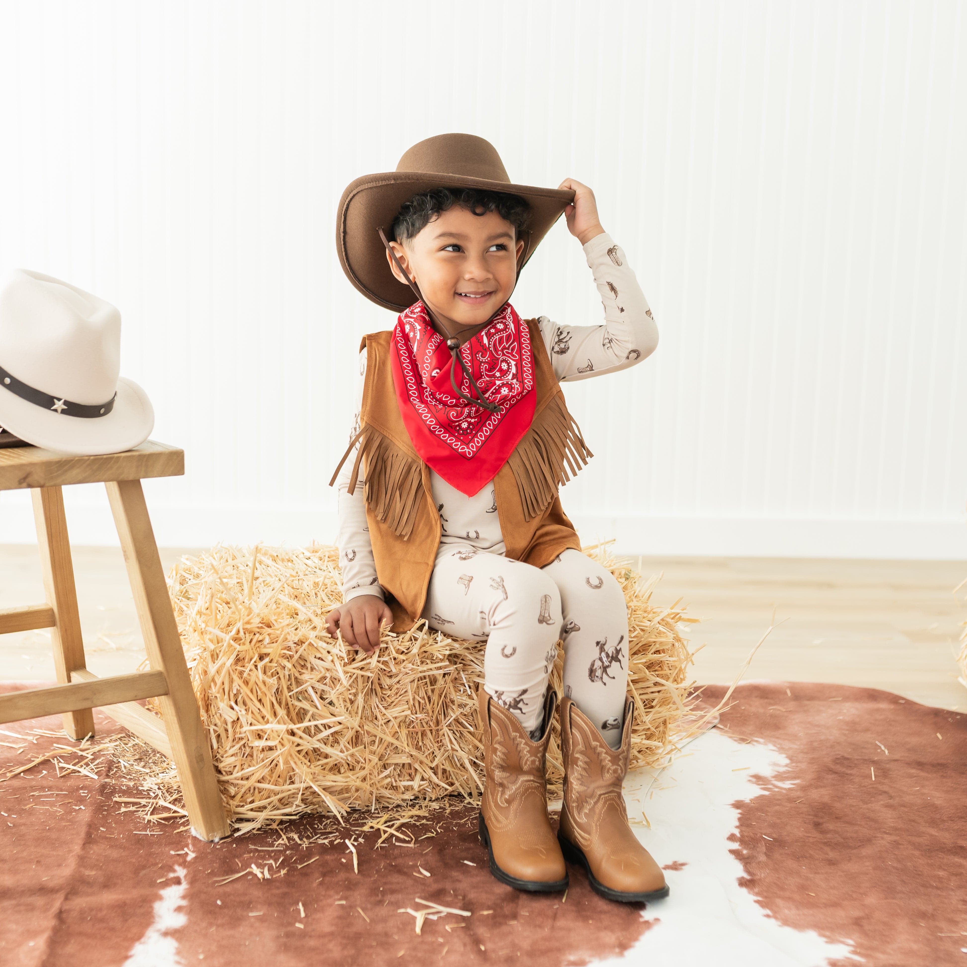 Long Sleeve Pajamas in Classic Cowboy