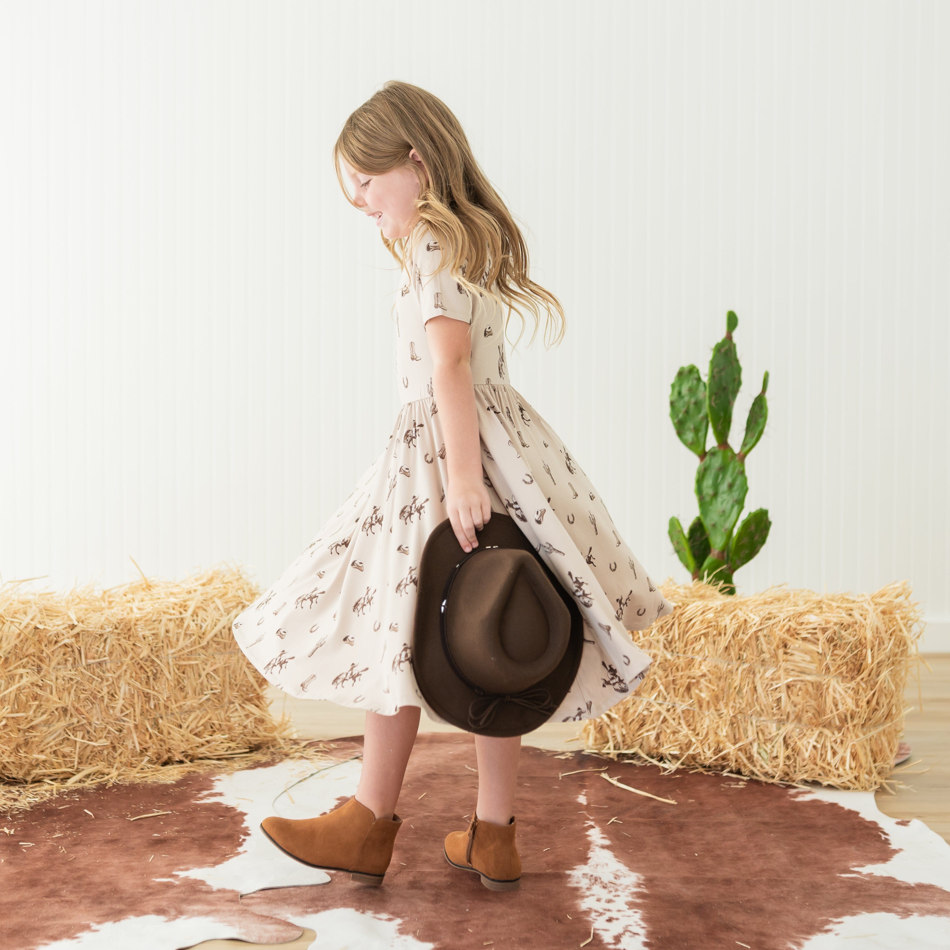 Twirl Dress in Classic Cowboy