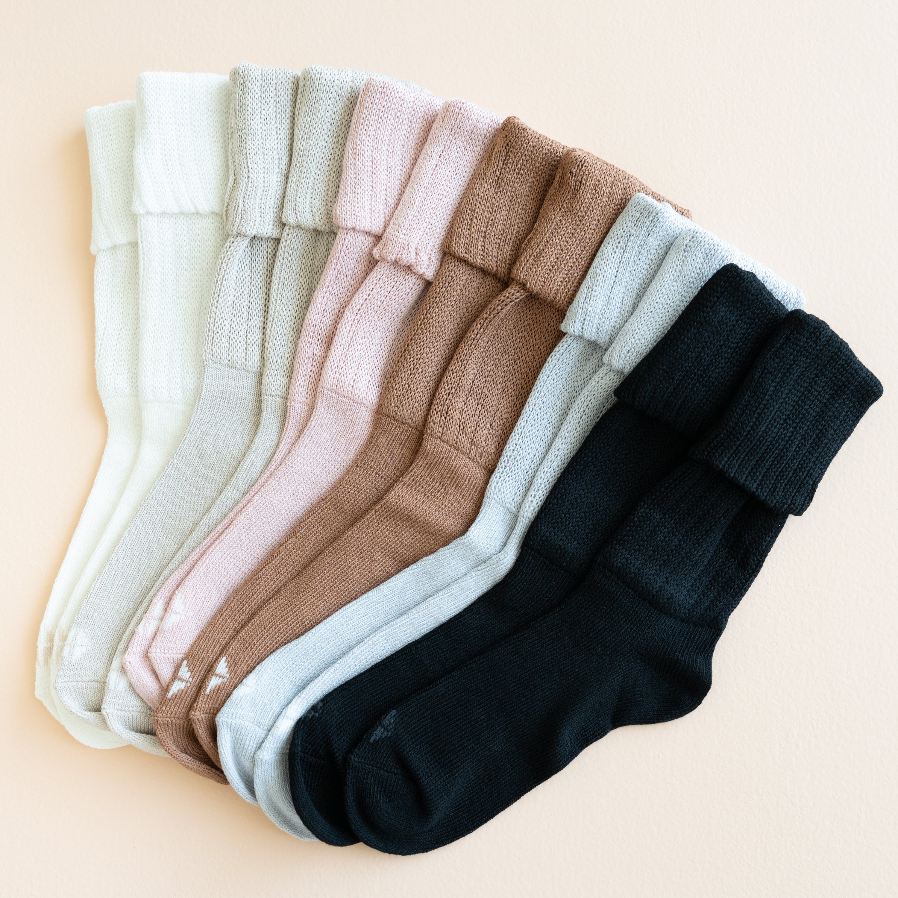 Adult Scrunch Socks in Latte