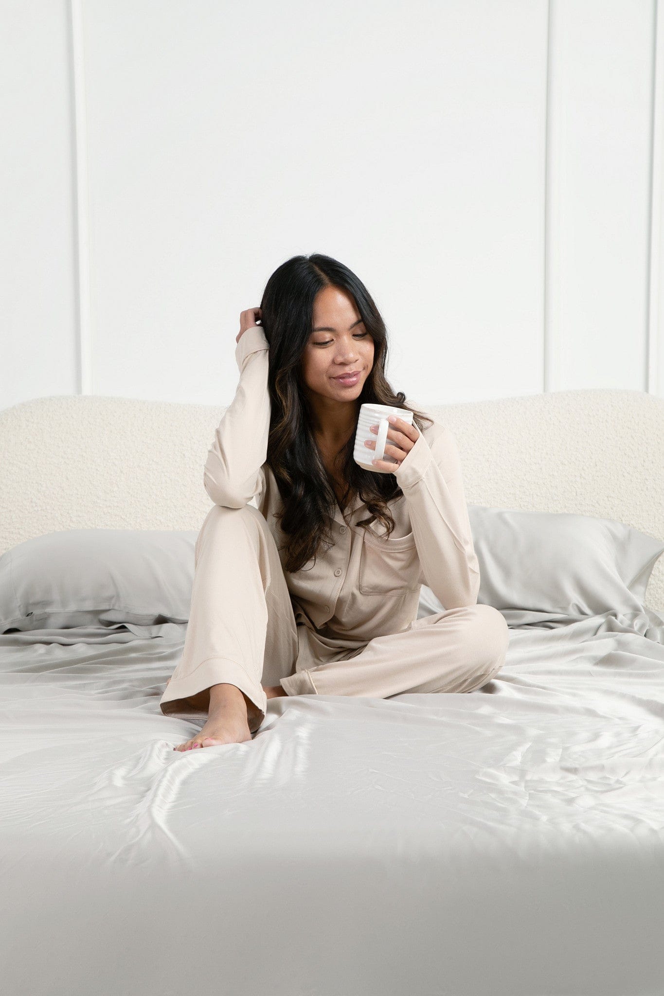 Bamboo Sateen Sheet Set in Dove Gray