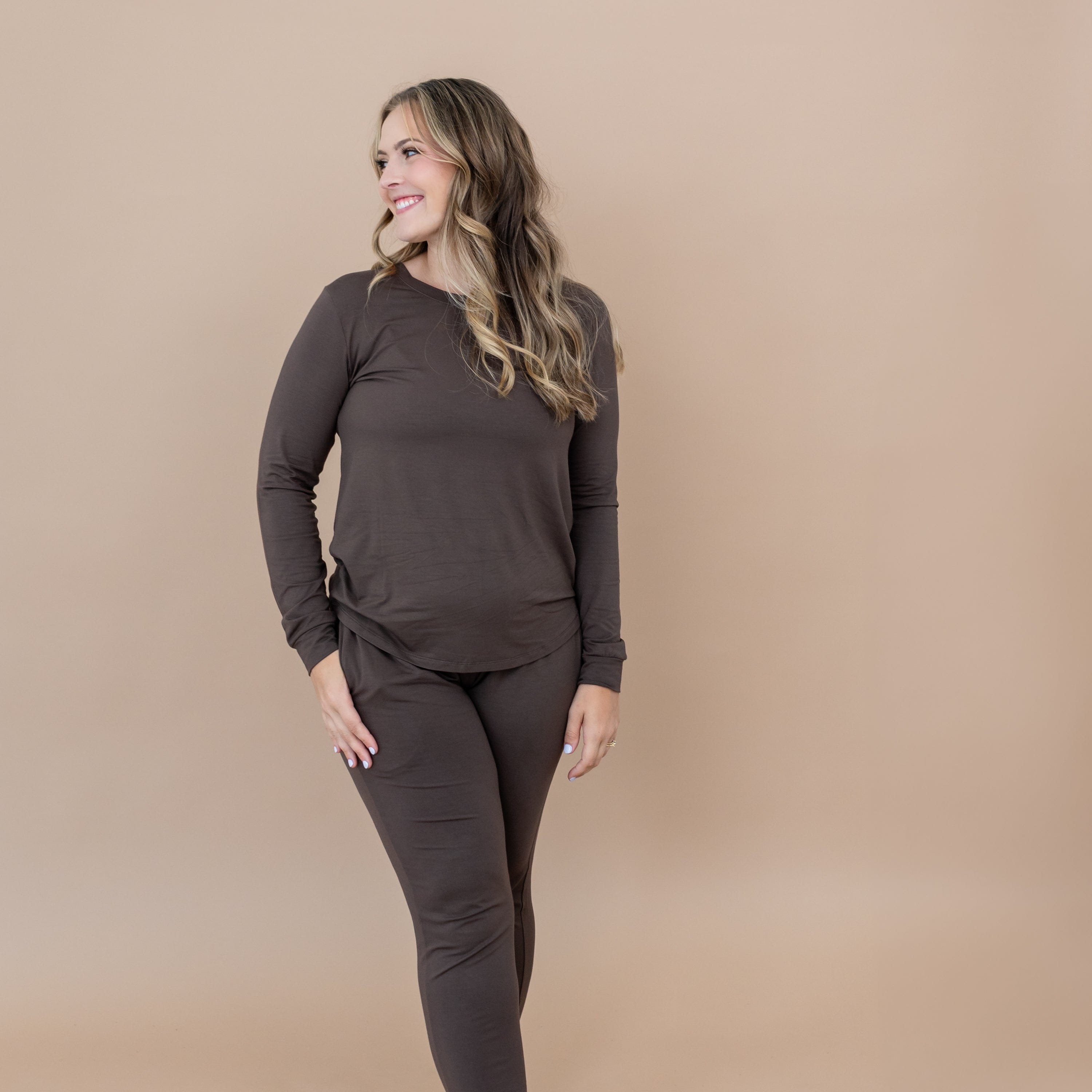 Women's Jogger Pajama Set in Espresso