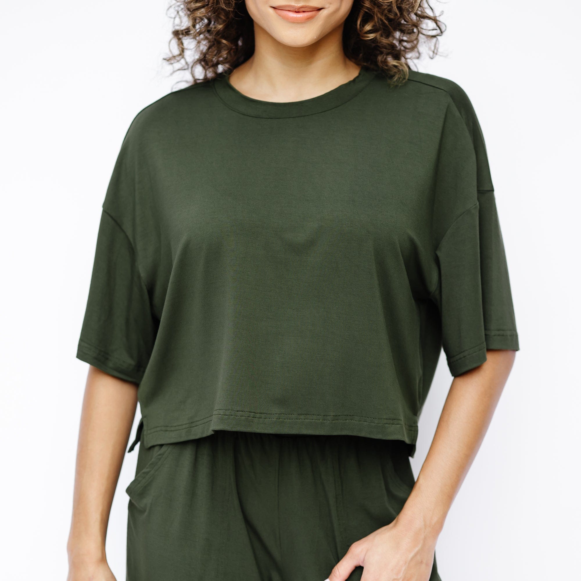 Women's Wide Leg Pant Set in Fir