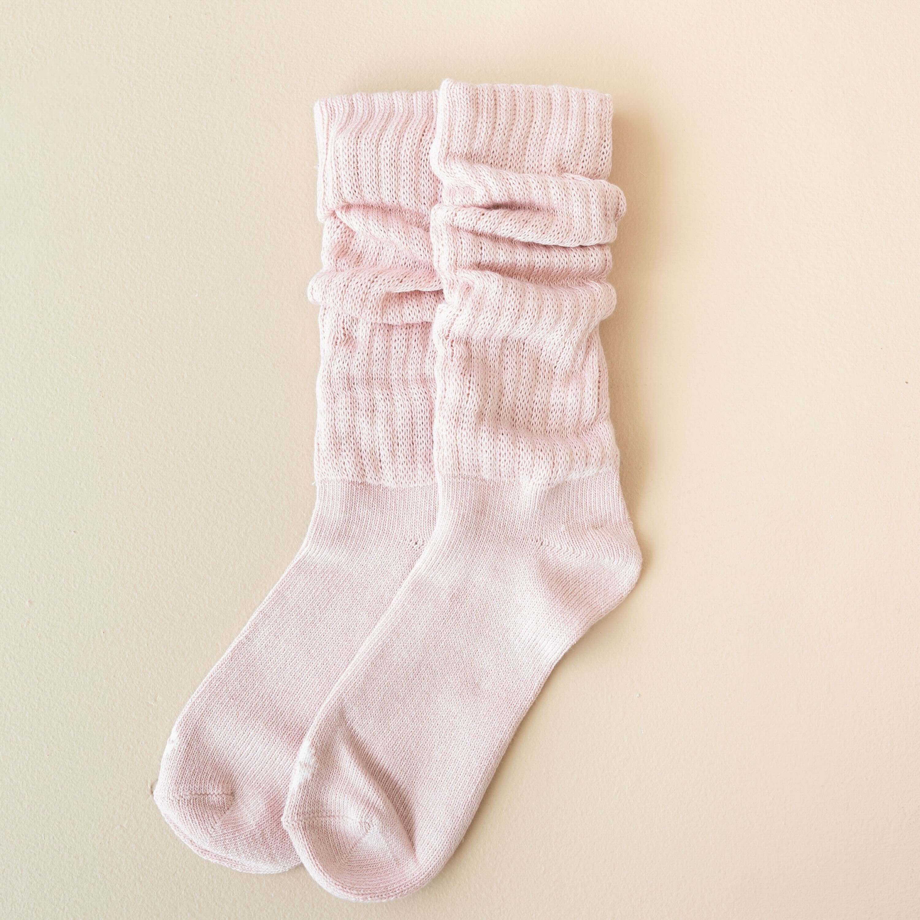 Adult Scrunch Socks in Blush
