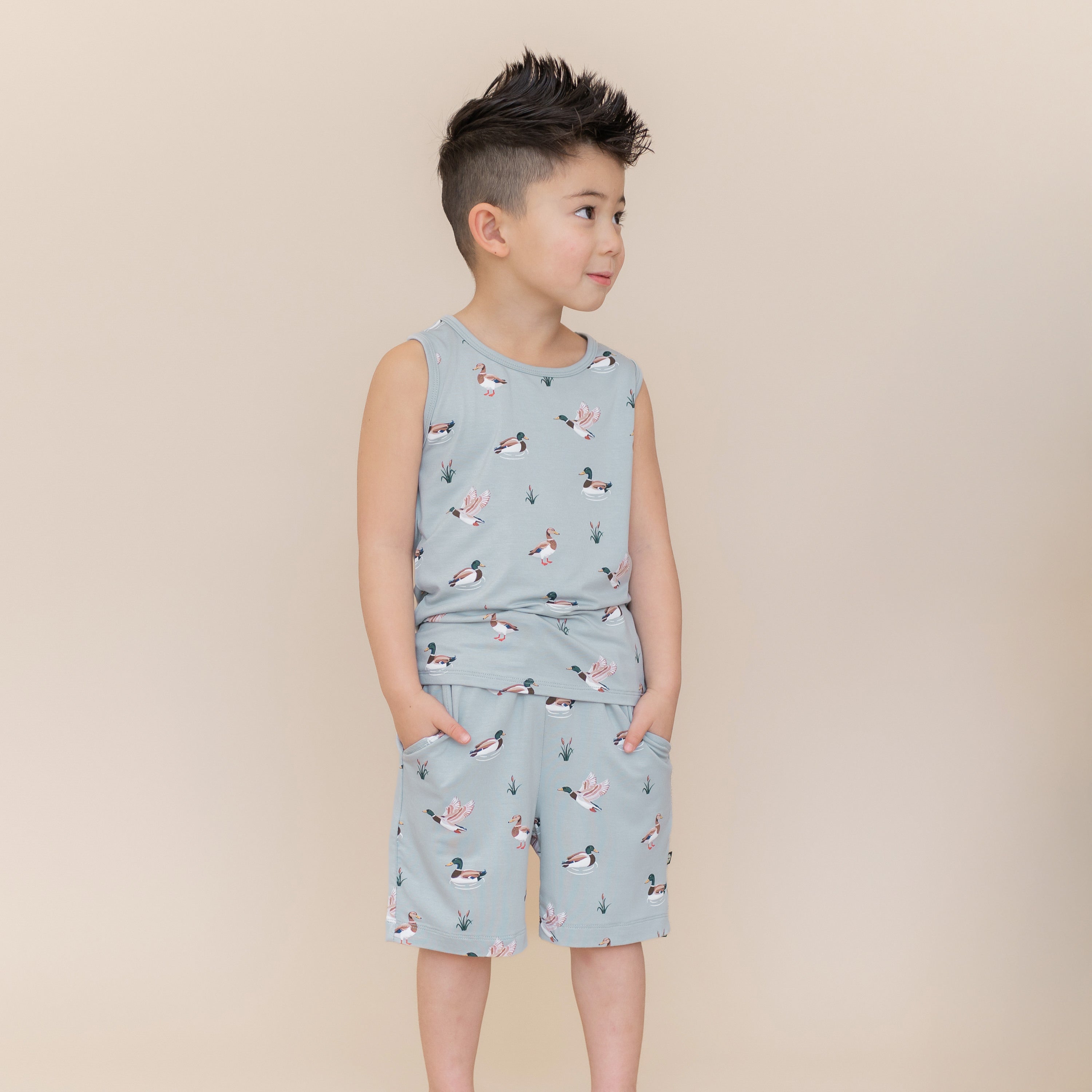 Drawstring Short in Mallard Duck