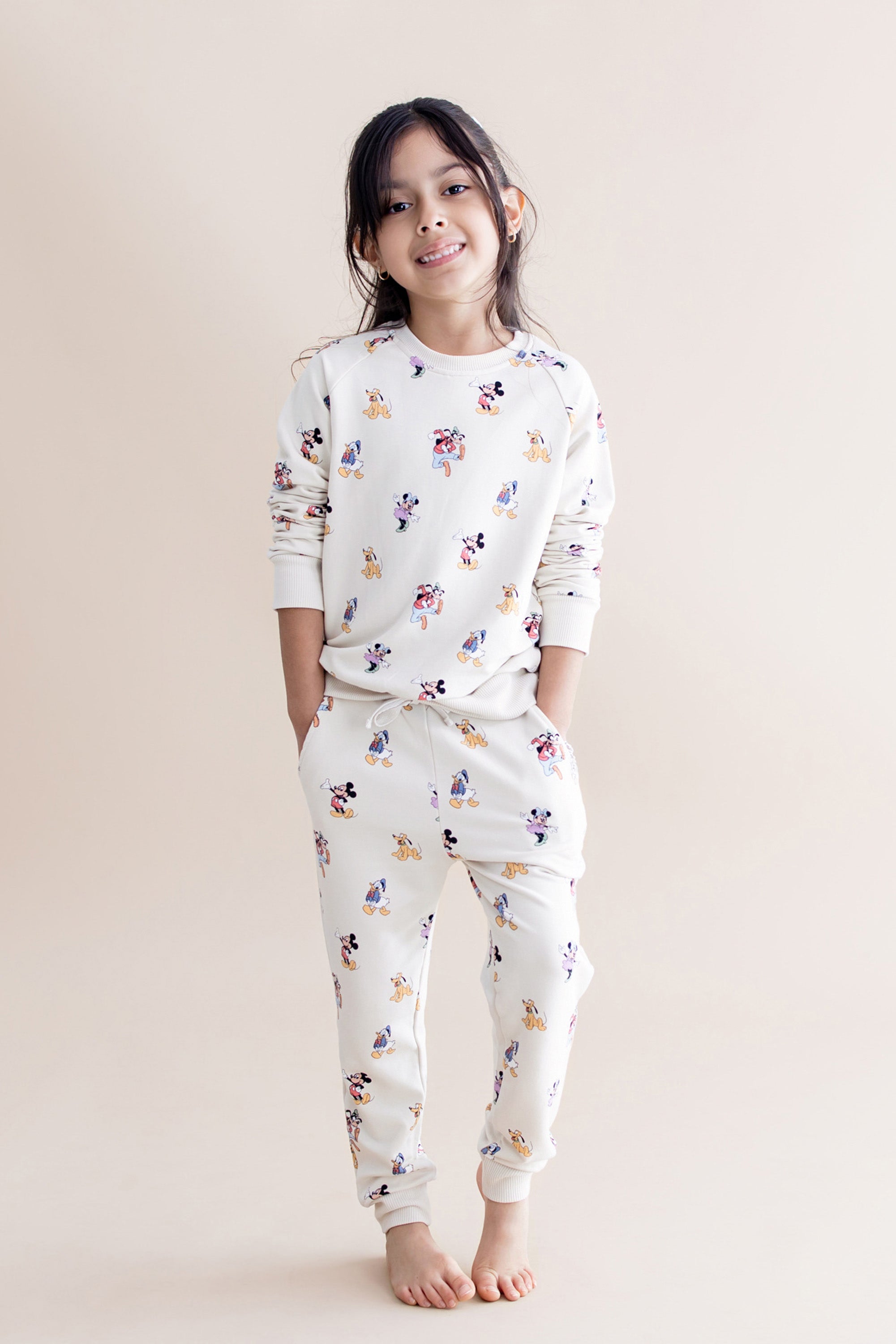 Long Sleeve Jogger Set in Mickey Mouse and Friends