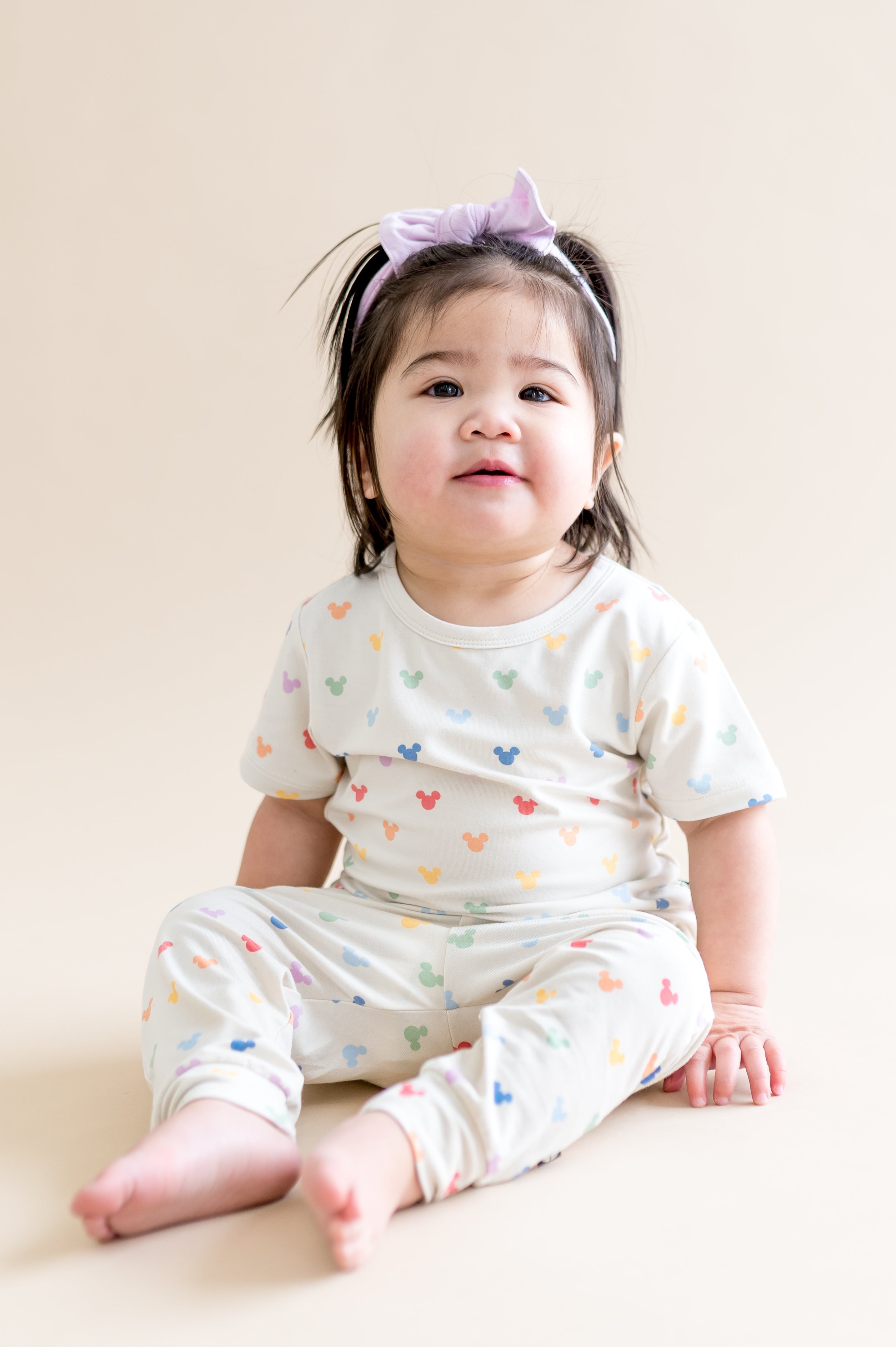Toddler Basic Tee in Pastel Mickey Mouse