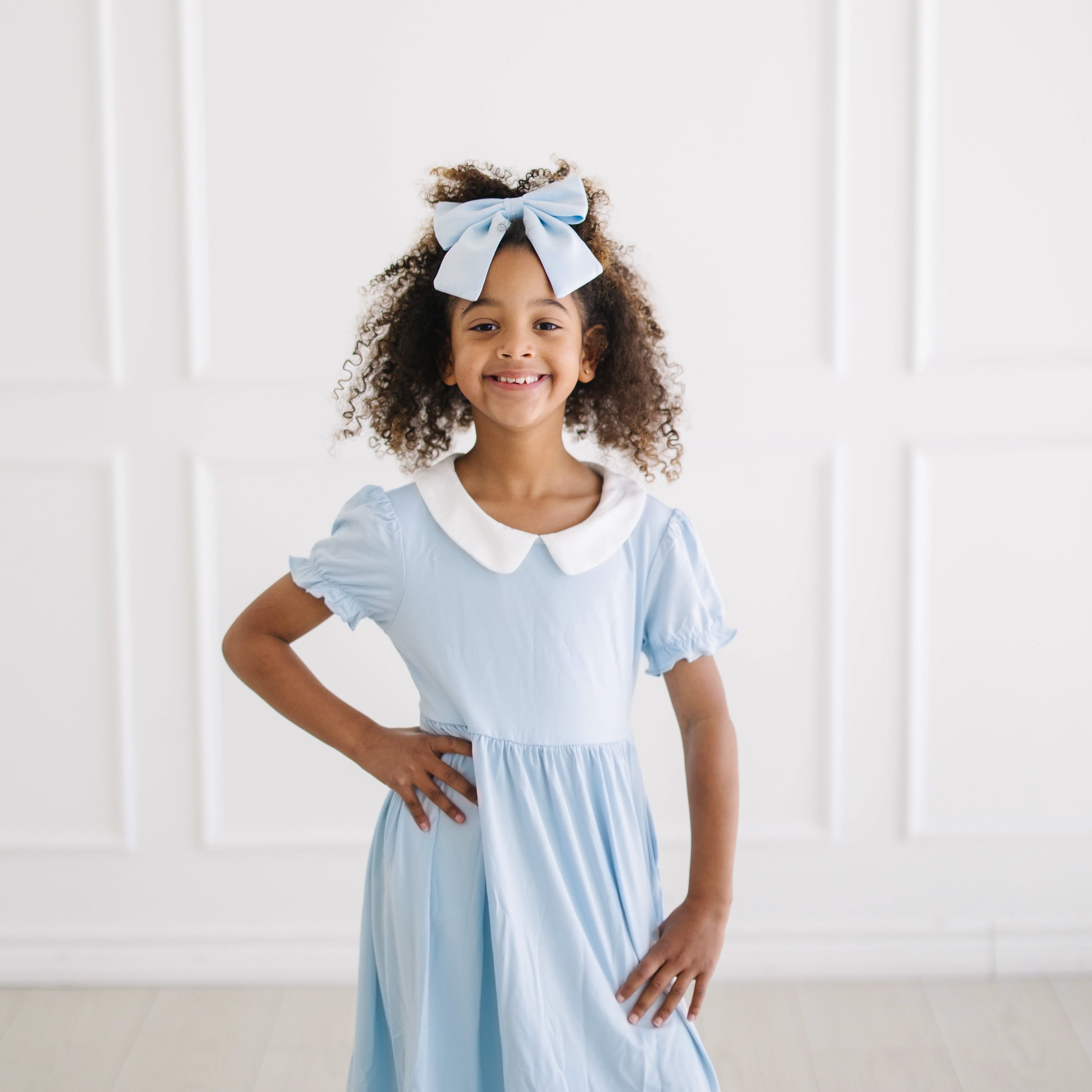 Peter Pan Collar Dress in Breeze