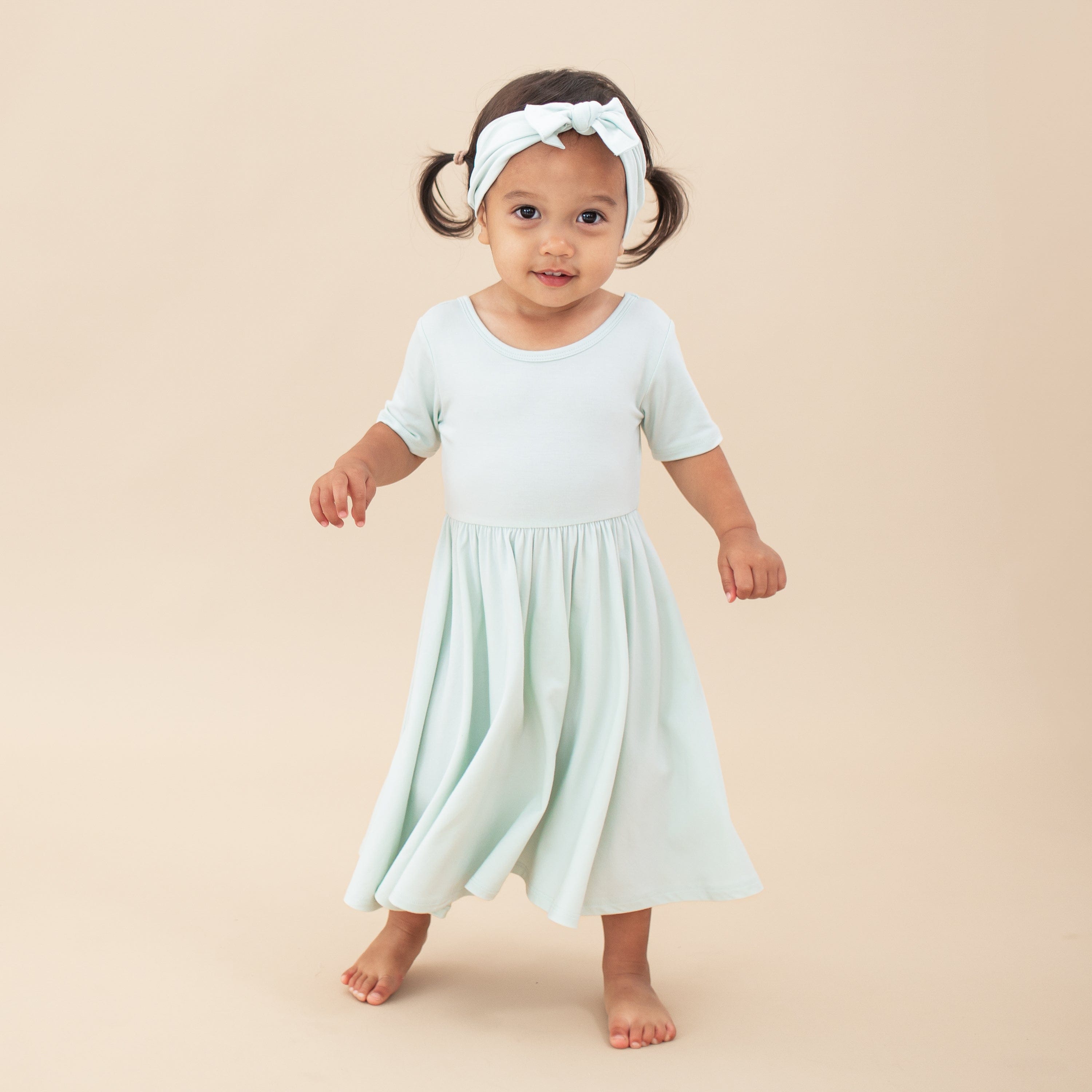 Knotted Bow Headband in Dew