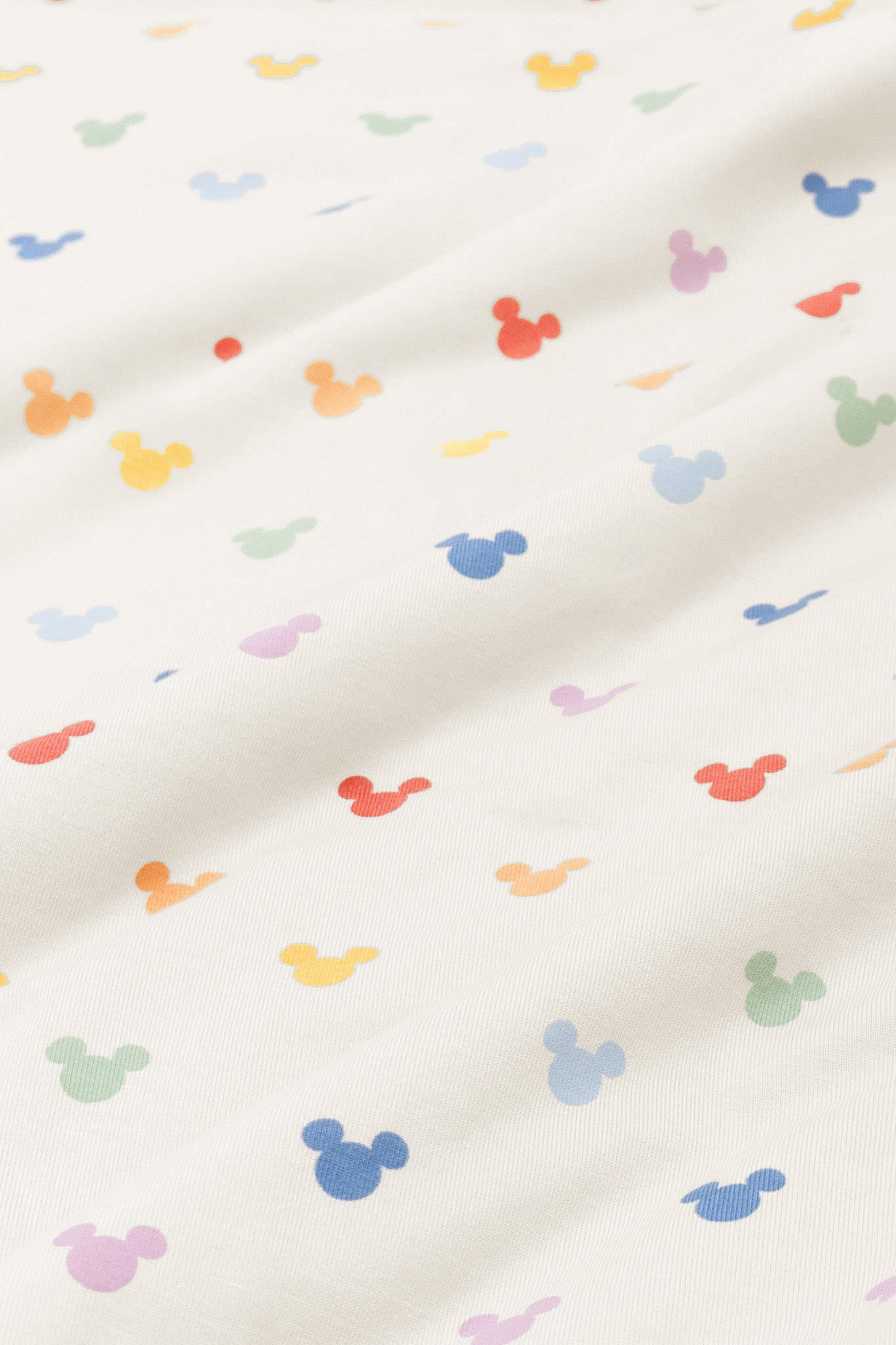 Zippered Sleeveless Romper in Pastel Mickey Mouse