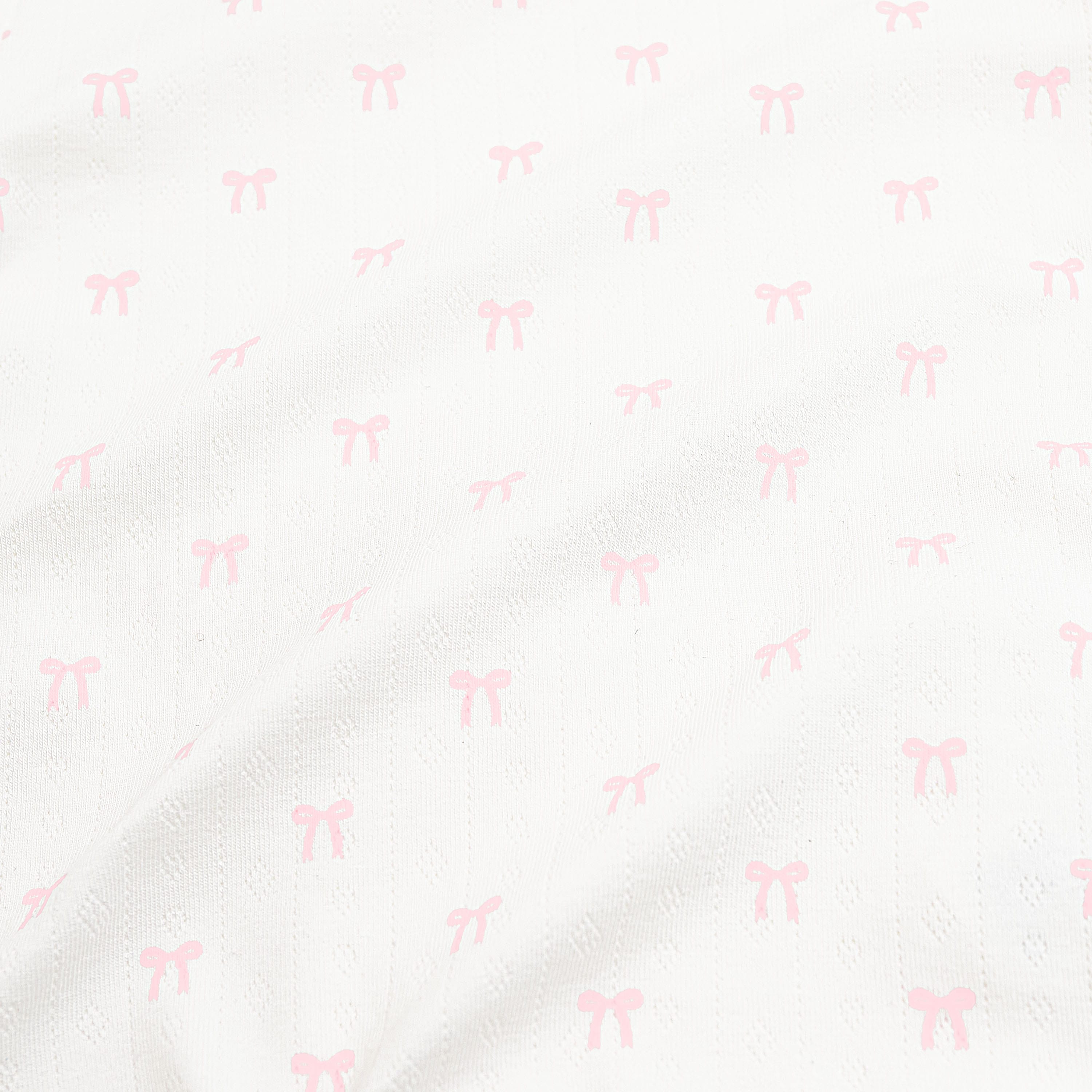 Pointelle Take Me Home Set with Cap in Sweet Pink Bow